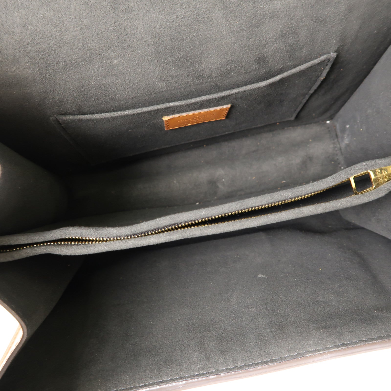 LOUIS VUITTON Monogram/Monogram Reverse Dauphine MM金扣手挽肩背兩用袋棕色