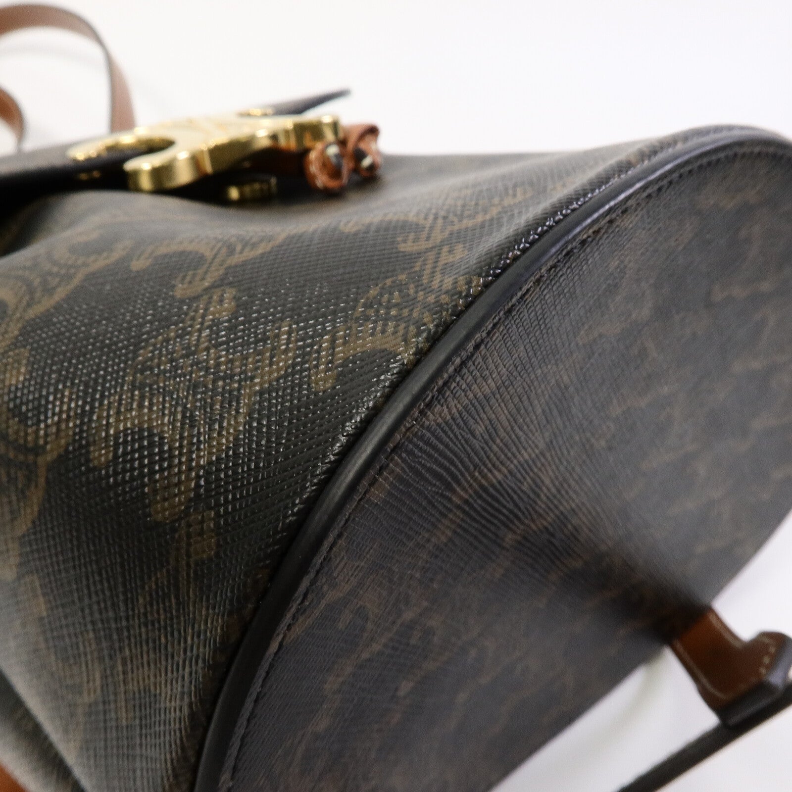CELINE 塗層帆布Bonnie Triomphe Backpack背包