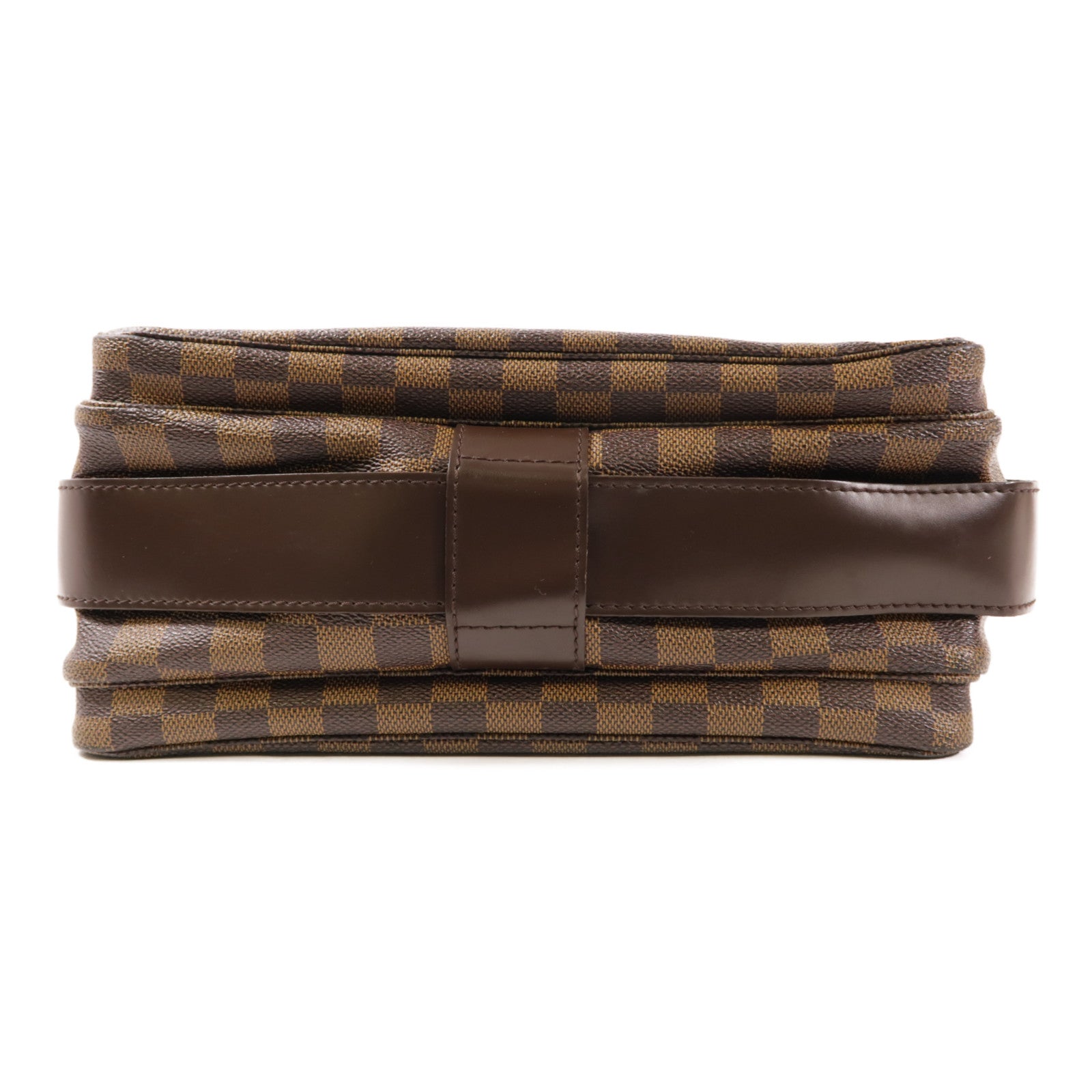 LOUIS VUITTON Damier Naviglio金扣肩背袋棕色