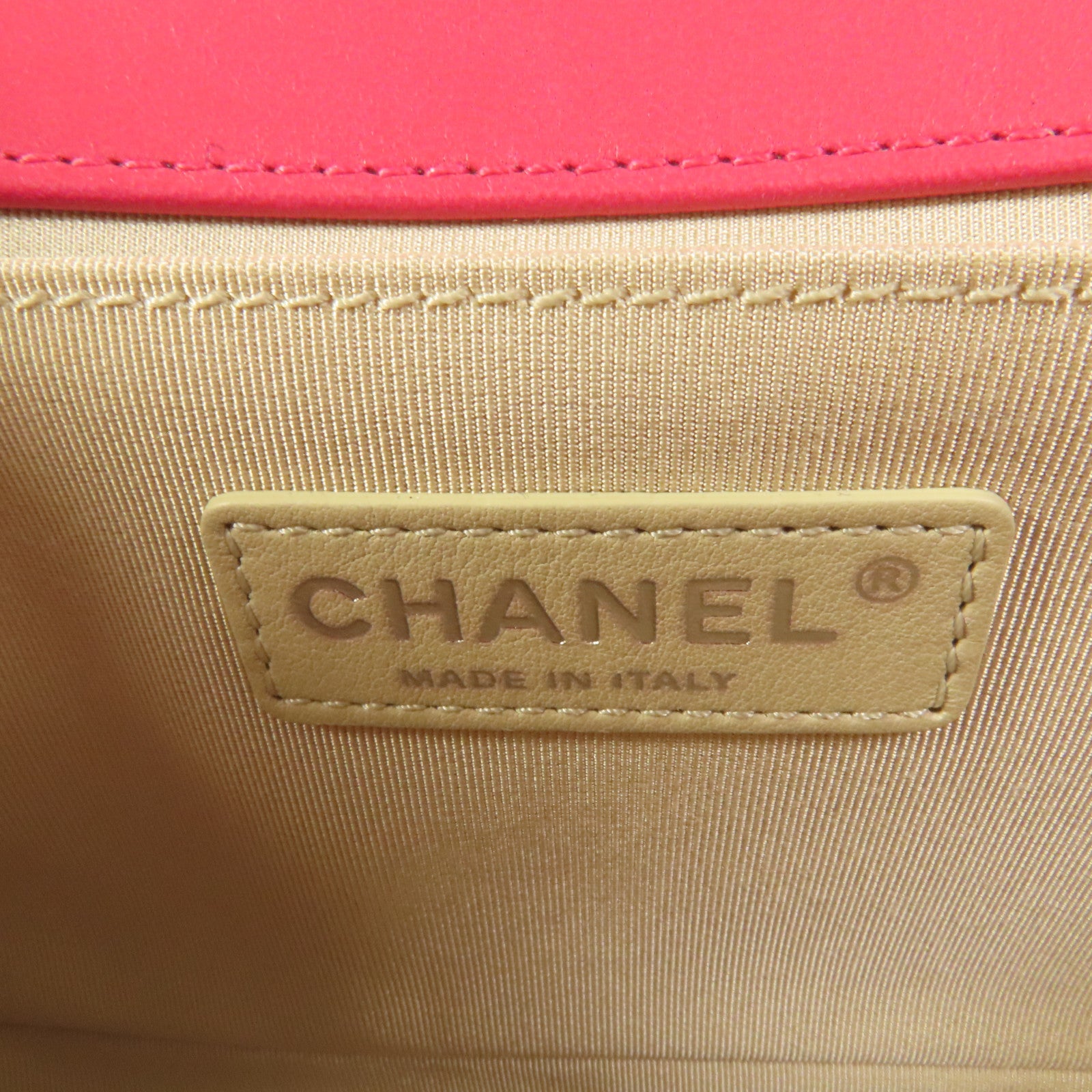 CHANEL 羊皮皮革Boy 25鏈帶肩背袋