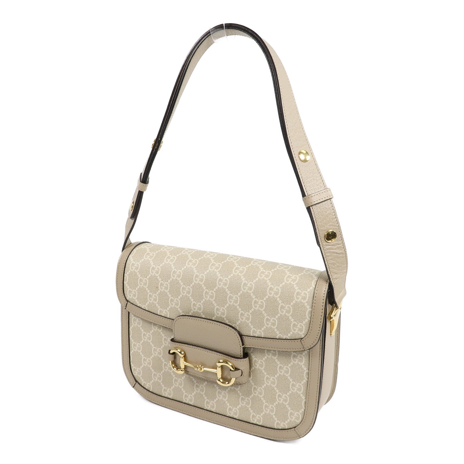GUCCI 塗層帆布Horsebit 1955 Medium肩背袋