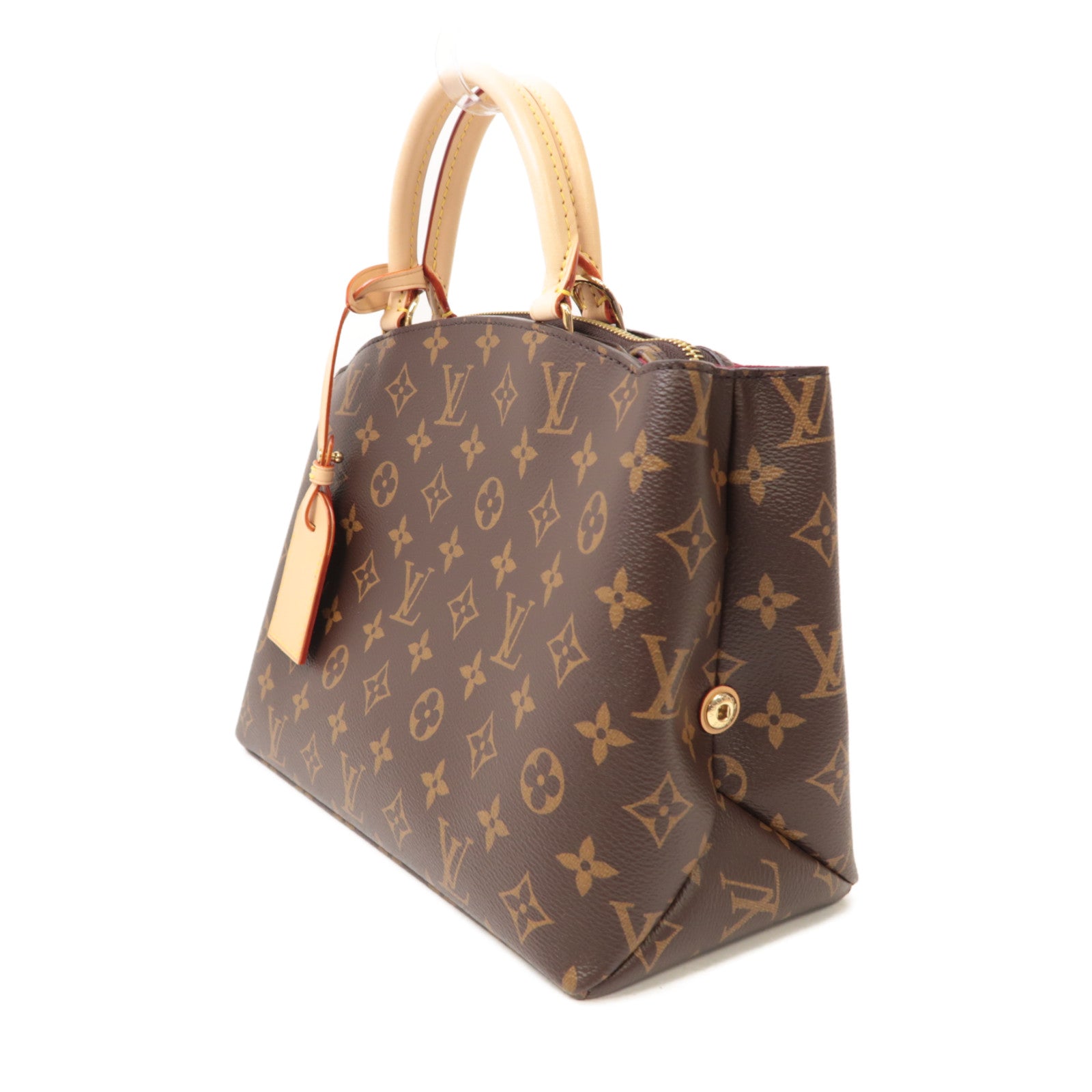 LOUIS VUITTON Monogram Petit Palais金扣手挽肩背兩用袋棕色