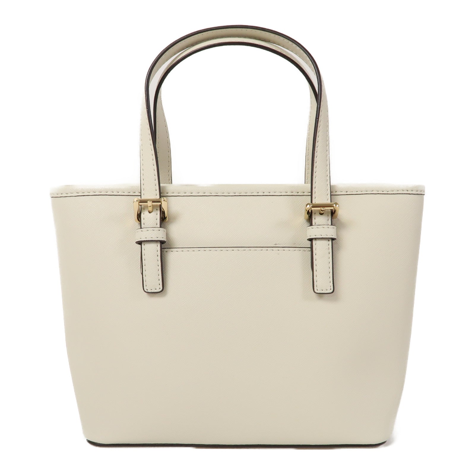 Michael Kors 牛皮皮革Hand Bag金扣手挽肩背兩用袋白色