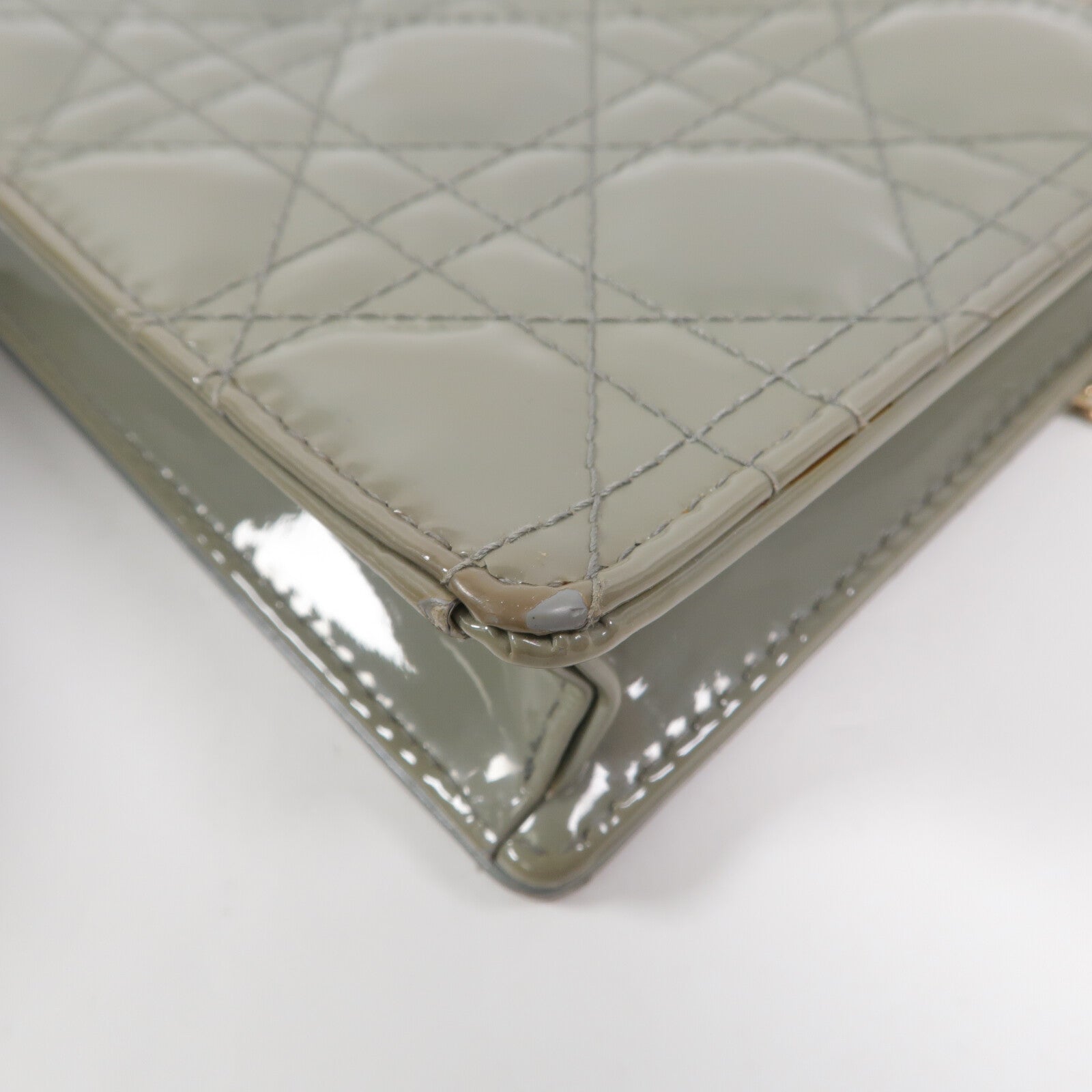 Dior 漆皮皮革Wallet On Chain鏈帶肩背袋