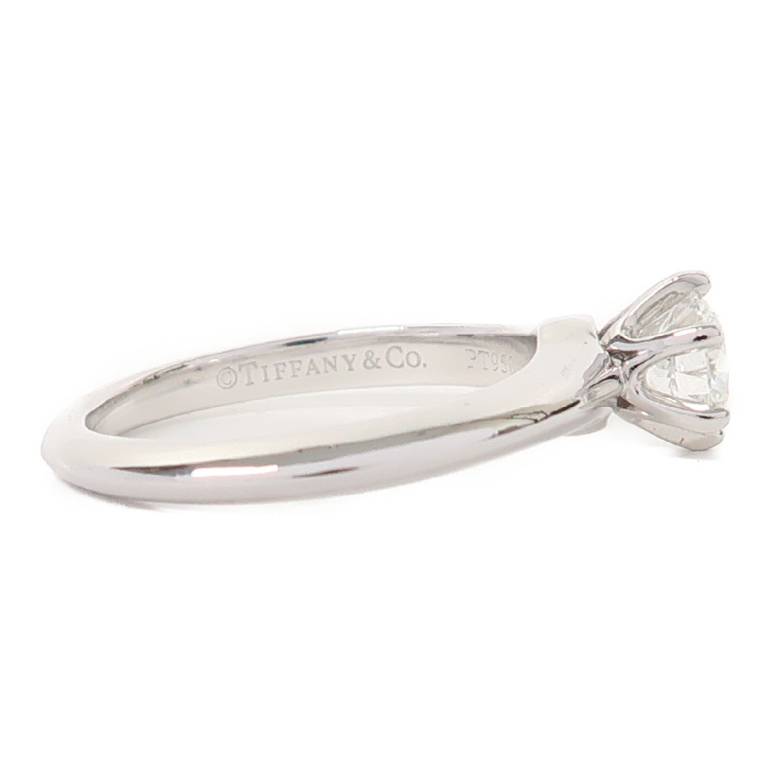 TIFFANY＆CO 【激減優惠】Pt950鉑金Diamond Ring0.53ct鑽石戒指US#4.75