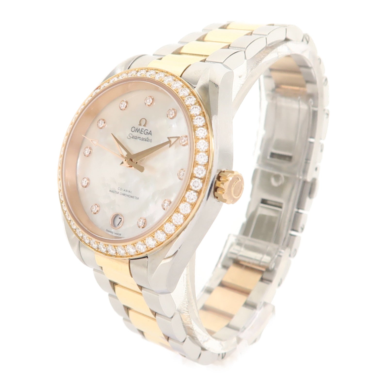 OMEGA Seamaster Aqua Terra18K金/不鏽鋼手錶自動機芯珠光色