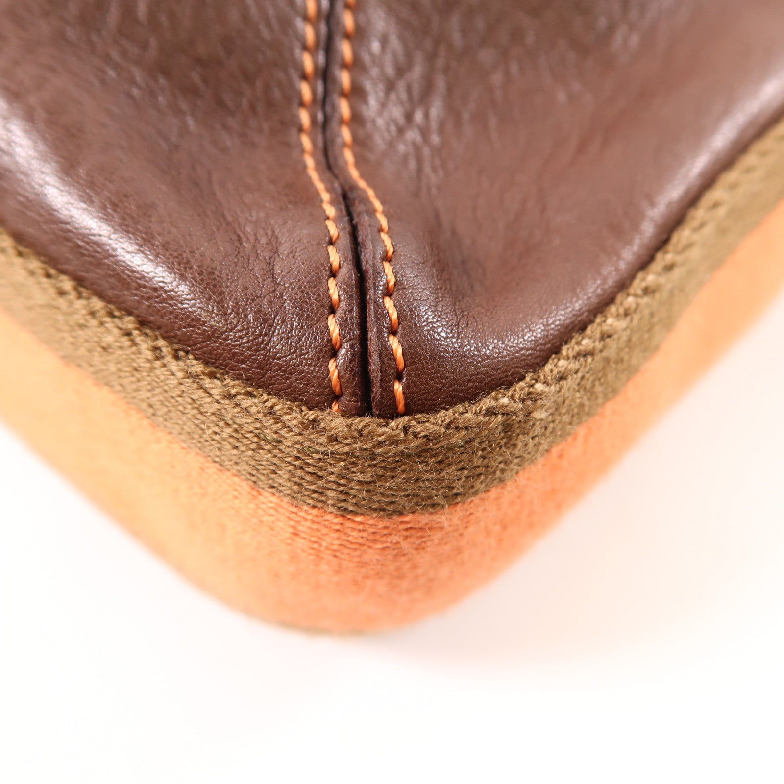 LOEWE 牛皮皮革Messenger Bag金扣斜挎包棕色