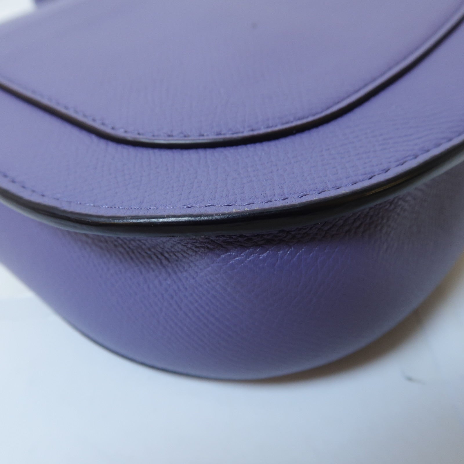 CELINE 牛皮皮革Shoulder Bag銀扣肩背袋紫色