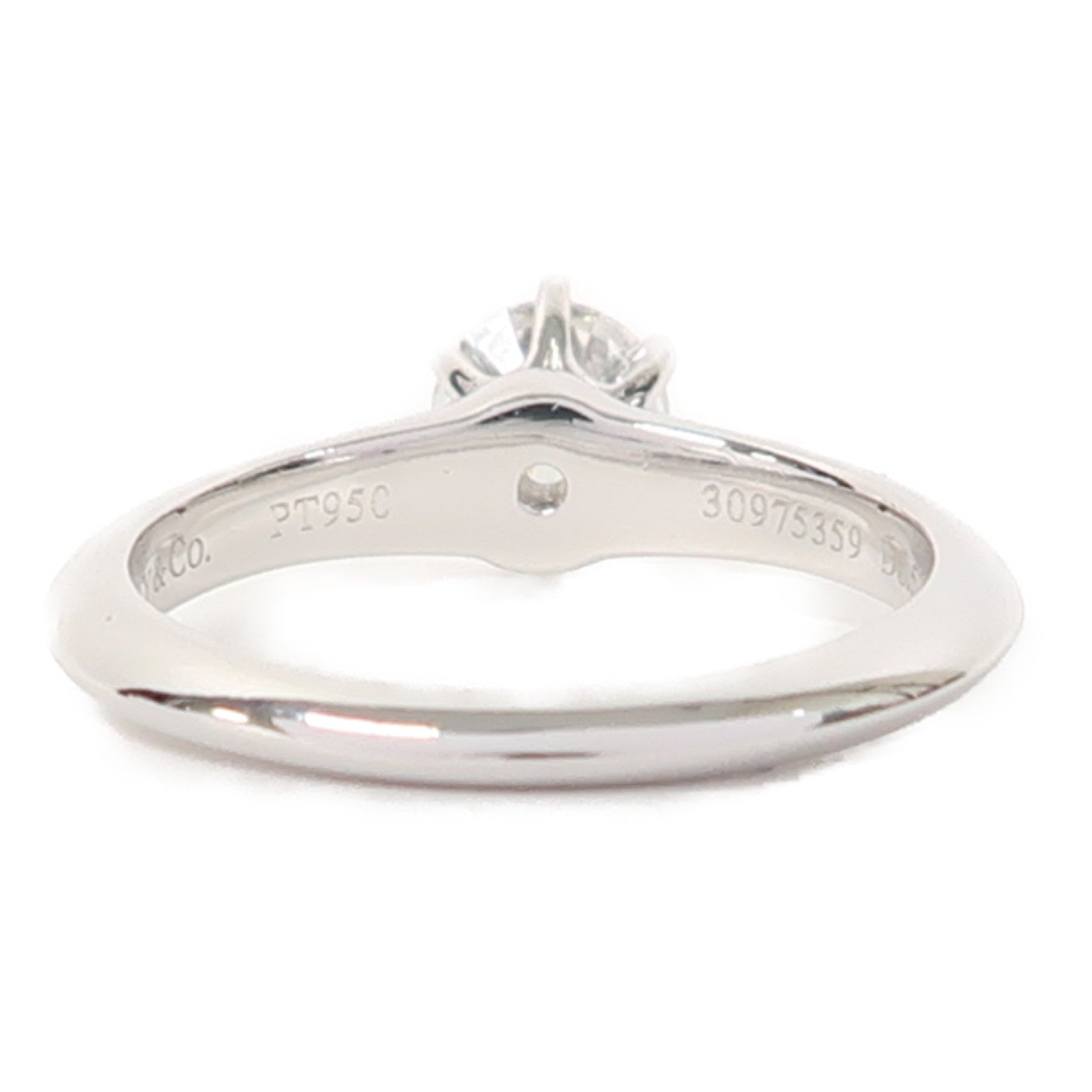 TIFFANY＆CO 【激減優惠】Pt950鉑金Diamond Ring0.53ct鑽石戒指US#4.75
