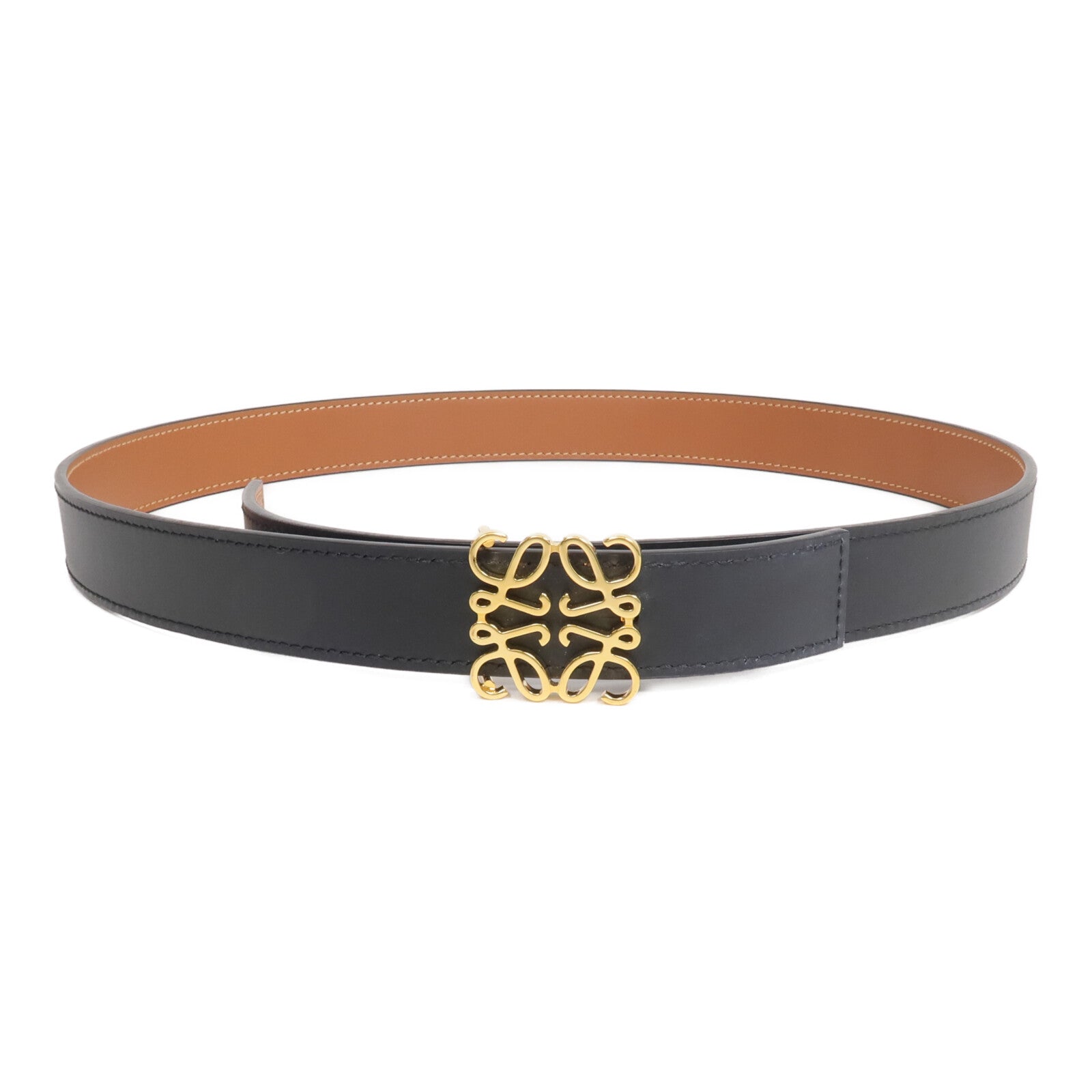 LOEWE 牛皮皮革Belt金扣皮帶