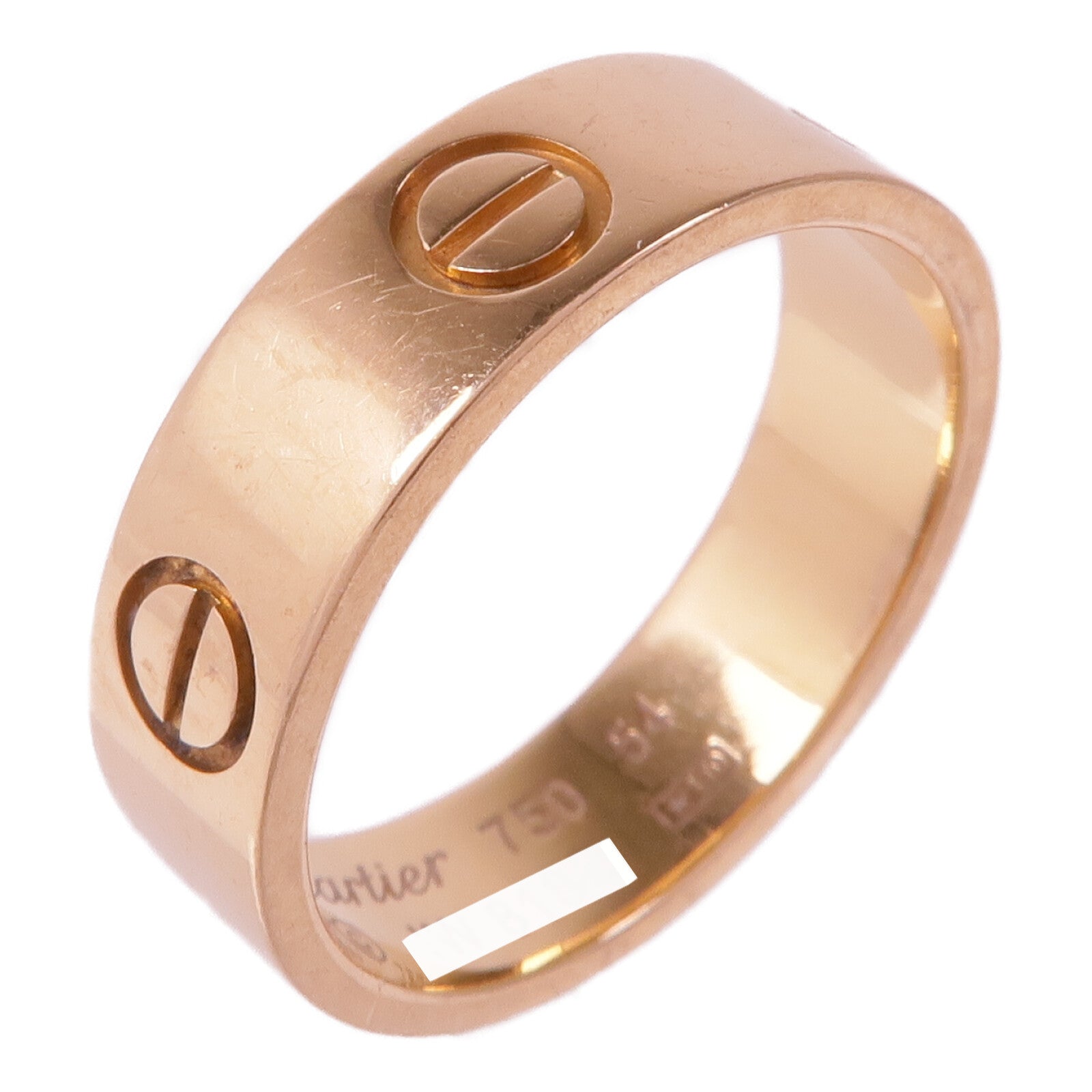 CARTIER 18K玫瑰金Love Ring戒指Cartier#54/US#6.75
