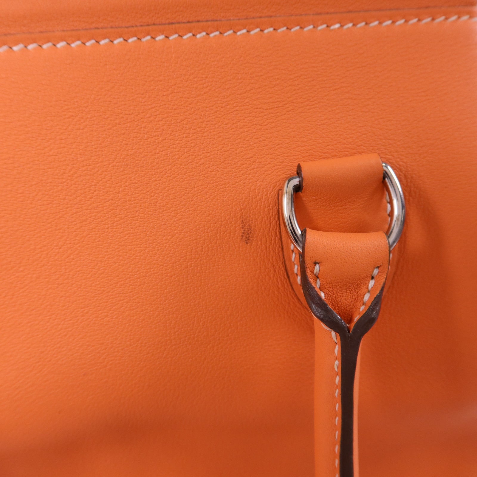 HERMES Swift皮革Tool Box 20銀扣手挽肩背兩用袋Crevette