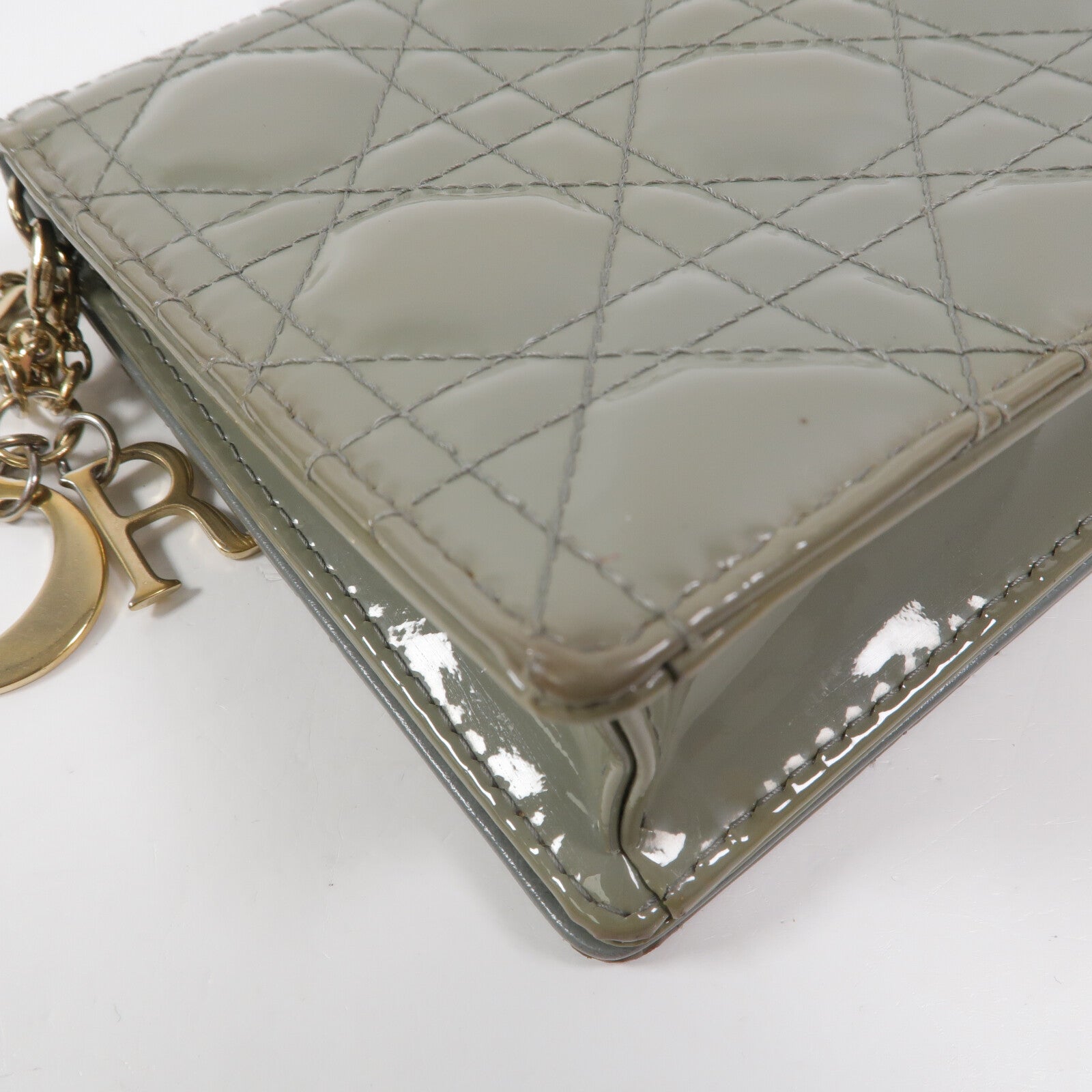 Dior 漆皮皮革Wallet On Chain鏈帶肩背袋