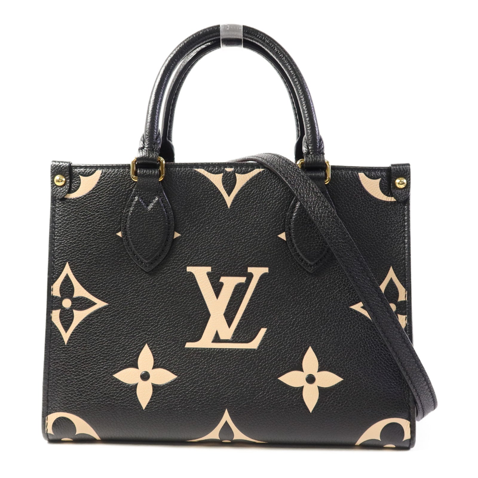 LOUIS VUITTON Monogram Empreinte On The Go PM金扣手挽肩背兩用袋