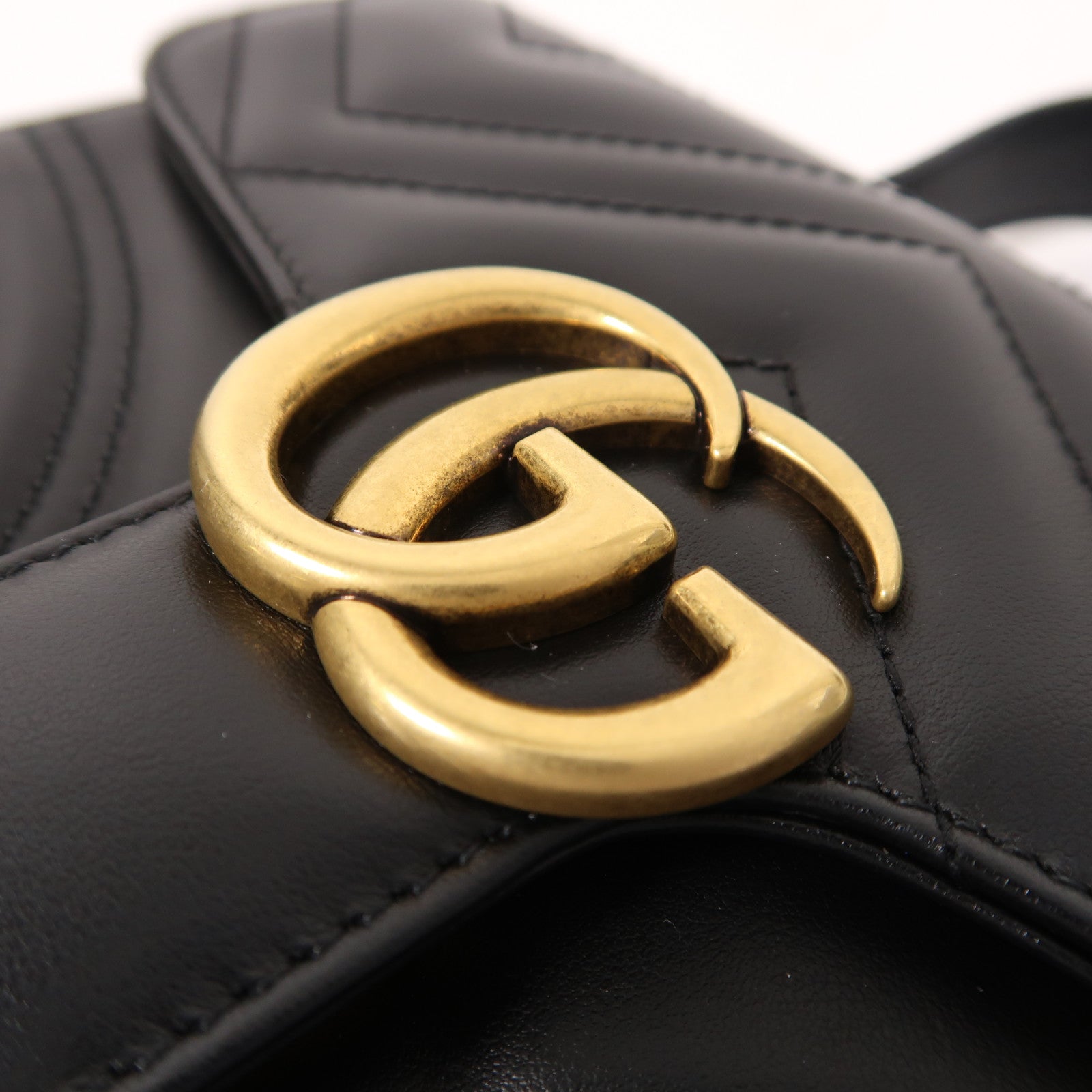 GUCCI 牛皮皮革GG Marmont金扣手挽肩背兩用袋