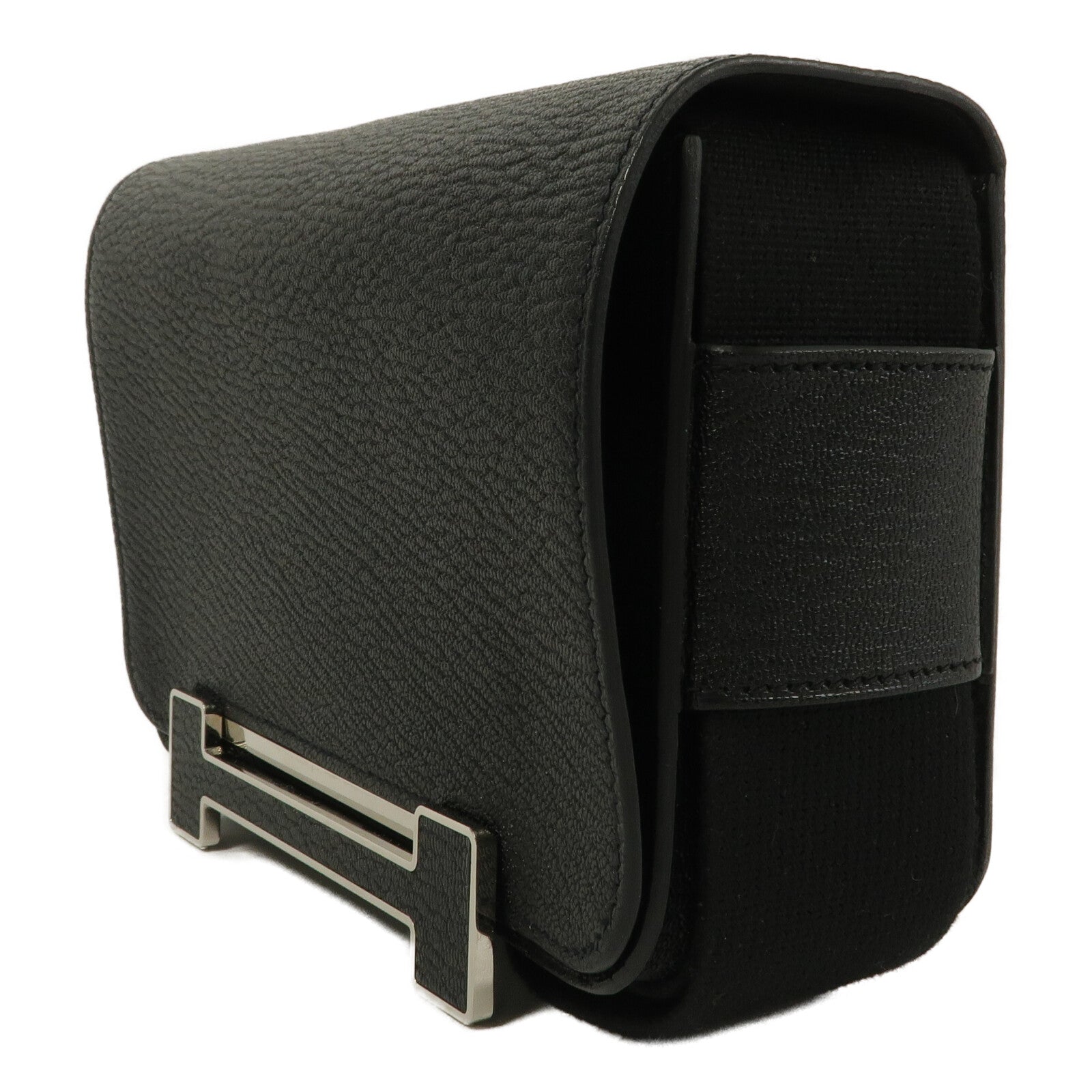 HERMES Chevre皮革Geta肩背袋Noir