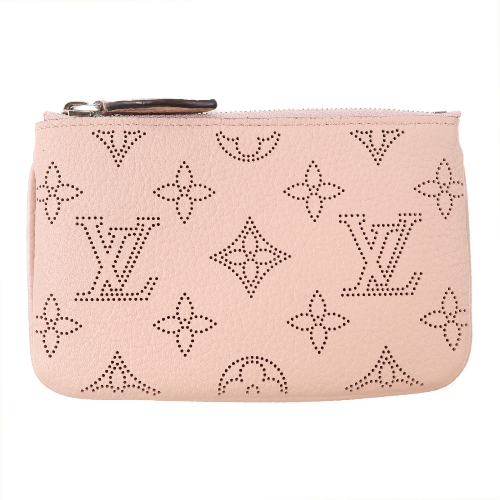 LOUIS VUITTON Monogram Mahina Key Pouch銀扣零錢包粉紅色