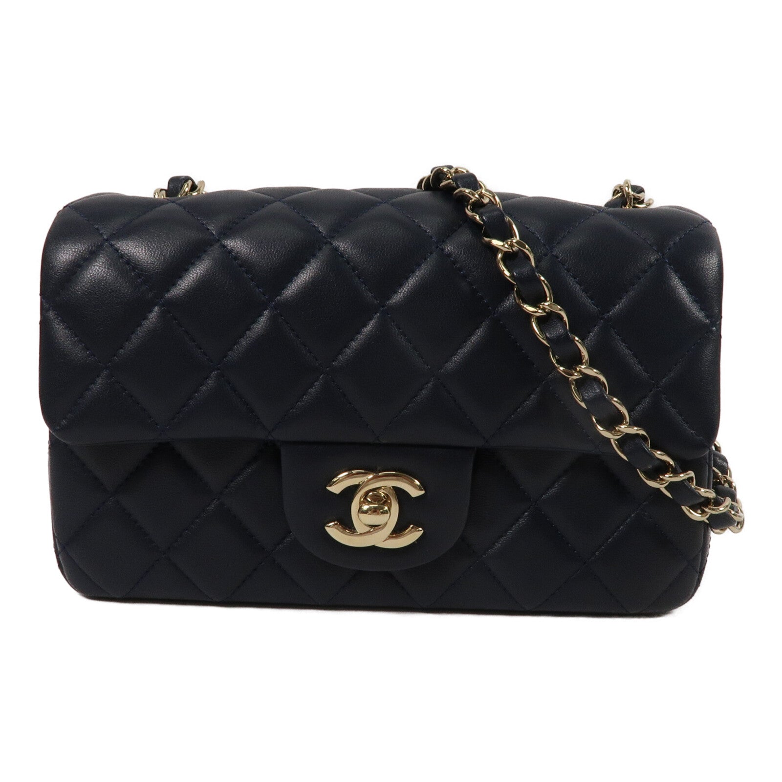 CHANEL 羊皮皮革Mini Classic 20鏈帶肩背袋