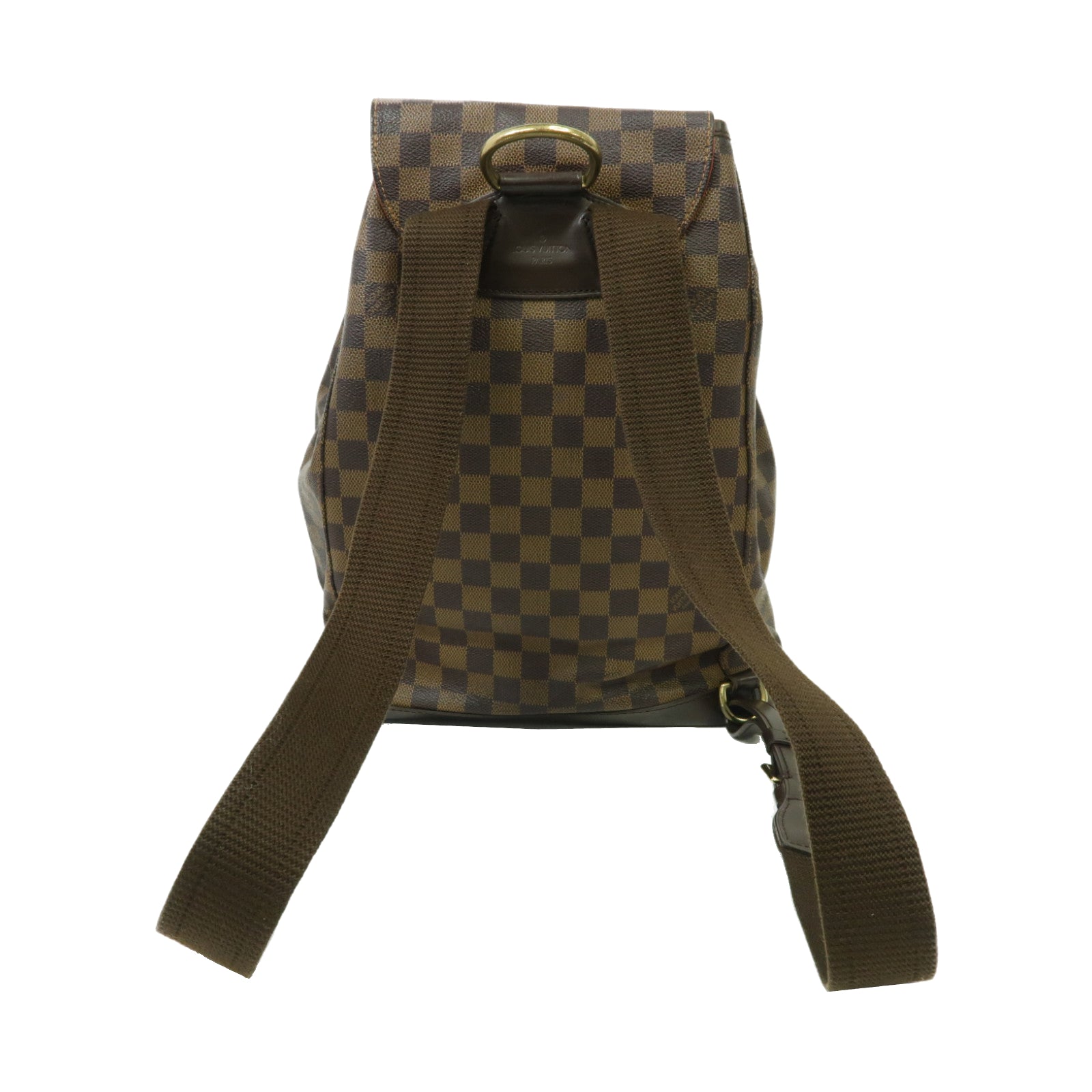 LOUIS VUITTON Damier Montsouris MM金扣背包啡色