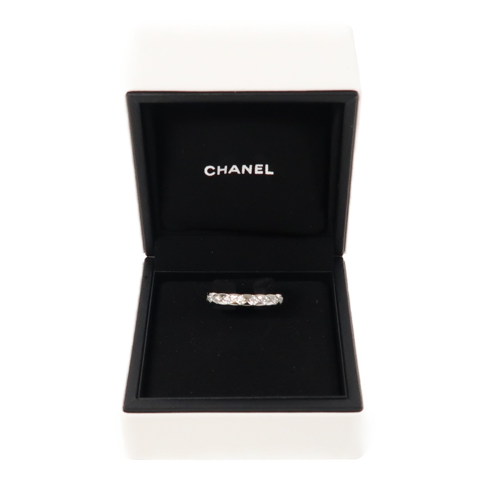 CHANEL 18K白金CoCo Crush Ring鑽石戒指#57/US#6