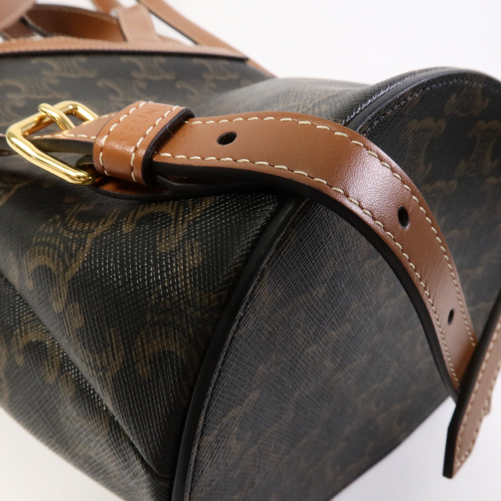 CELINE 塗層帆布Bonnie Triomphe Backpack背包