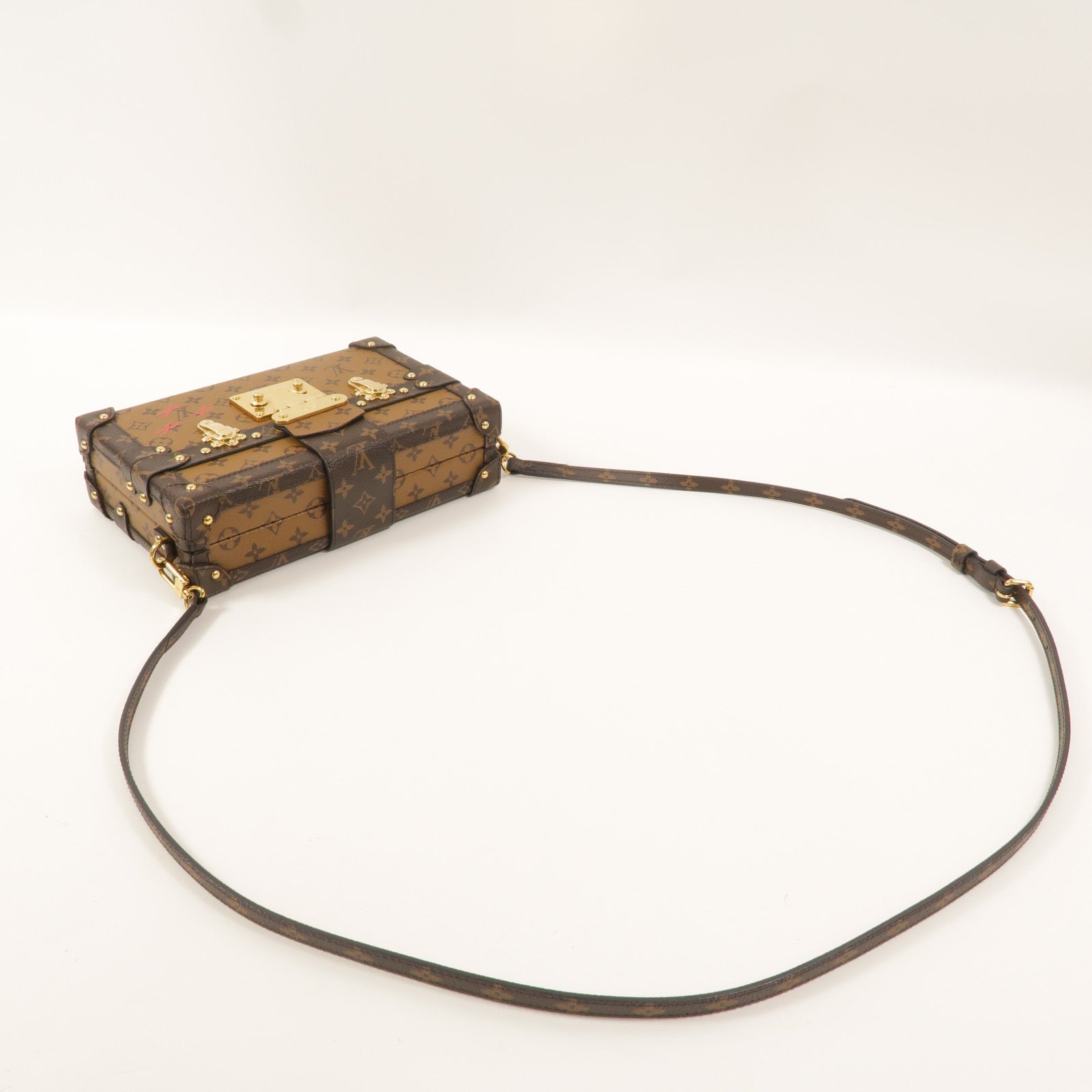 LOUIS VUITTON Monogram Reverse Petite Malle肩背袋