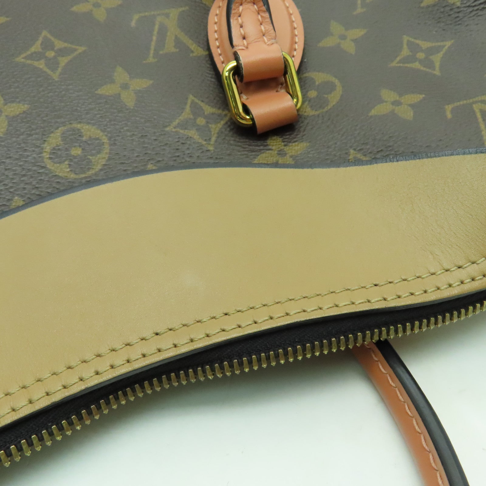 LOUIS VUITTON Monogram Tuileries金扣手挽肩背兩用袋啡色