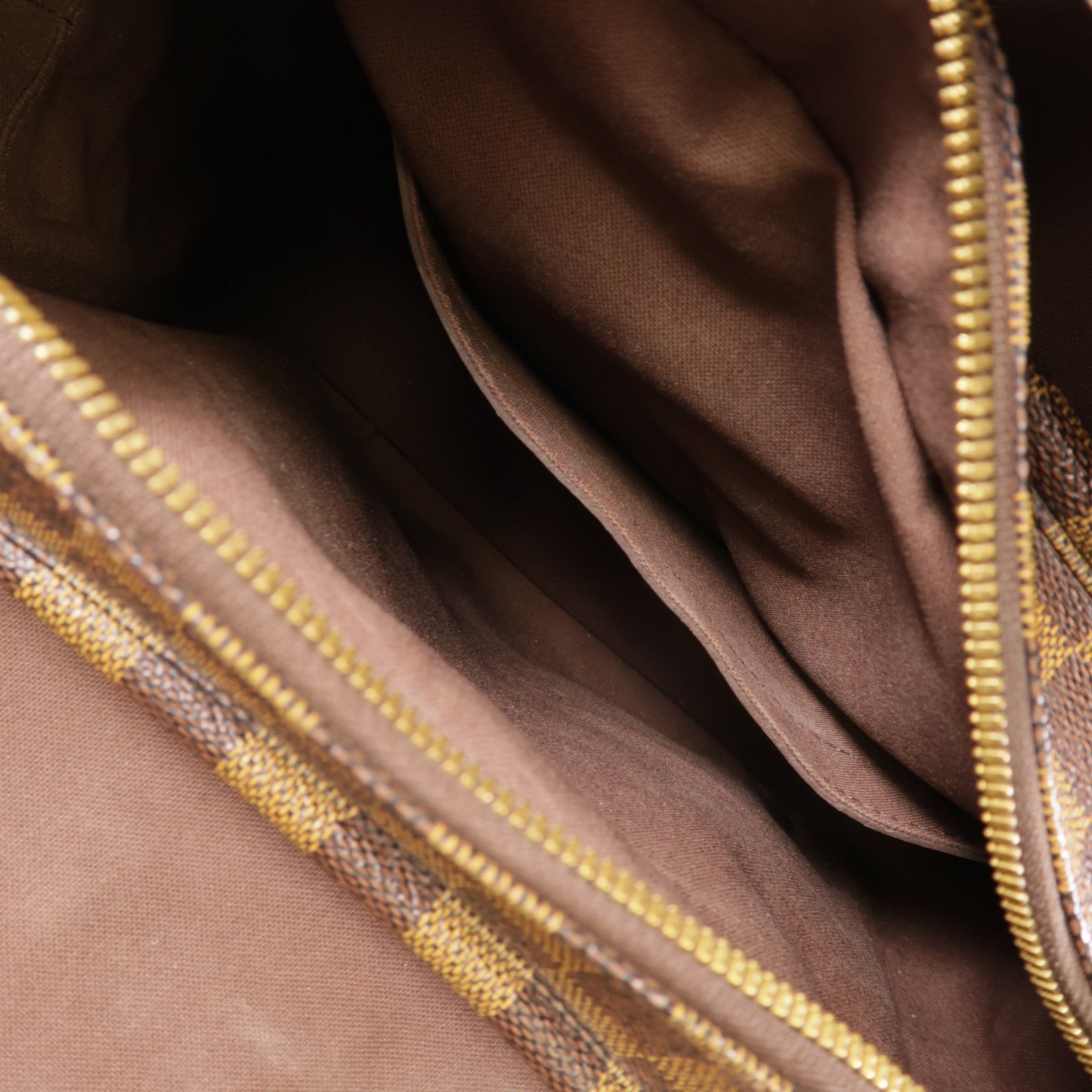 LOUIS VUITTON Damier Naviglio金扣肩背袋棕色