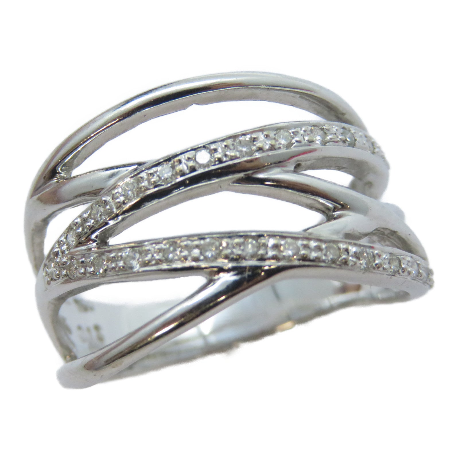 JEWELRY 【激減優惠】18K白金Diamond Ring 0.13ct鑽石戒指US#6.75