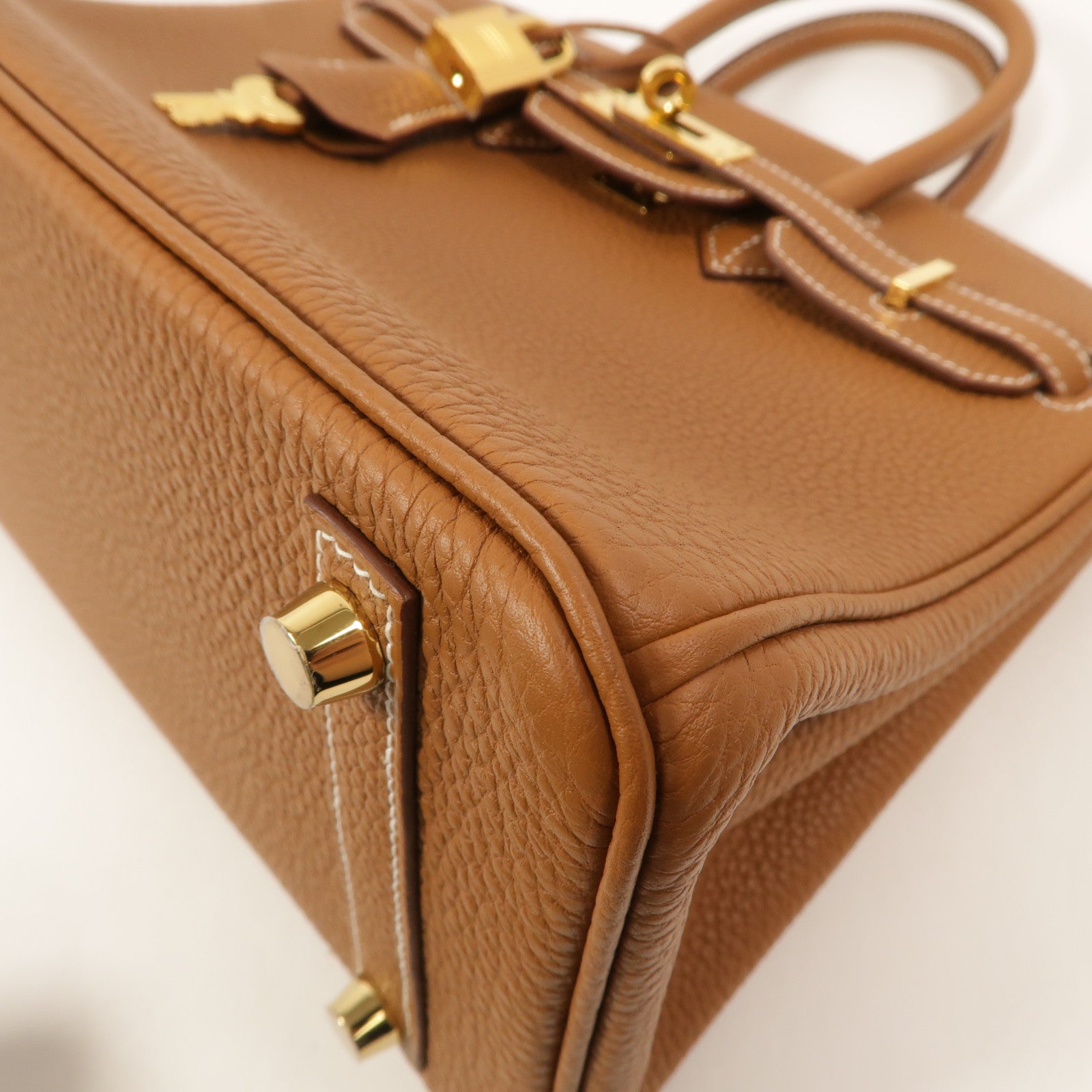 HERMES Togo皮革Birkin 25手挽袋Gold