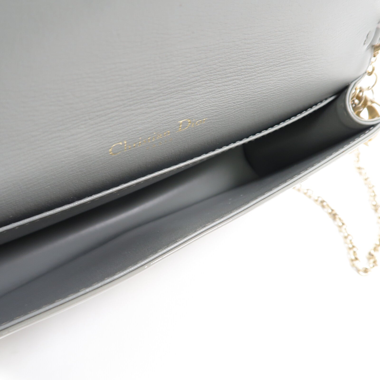 Dior 漆皮皮革Wallet On Chain鏈帶肩背袋