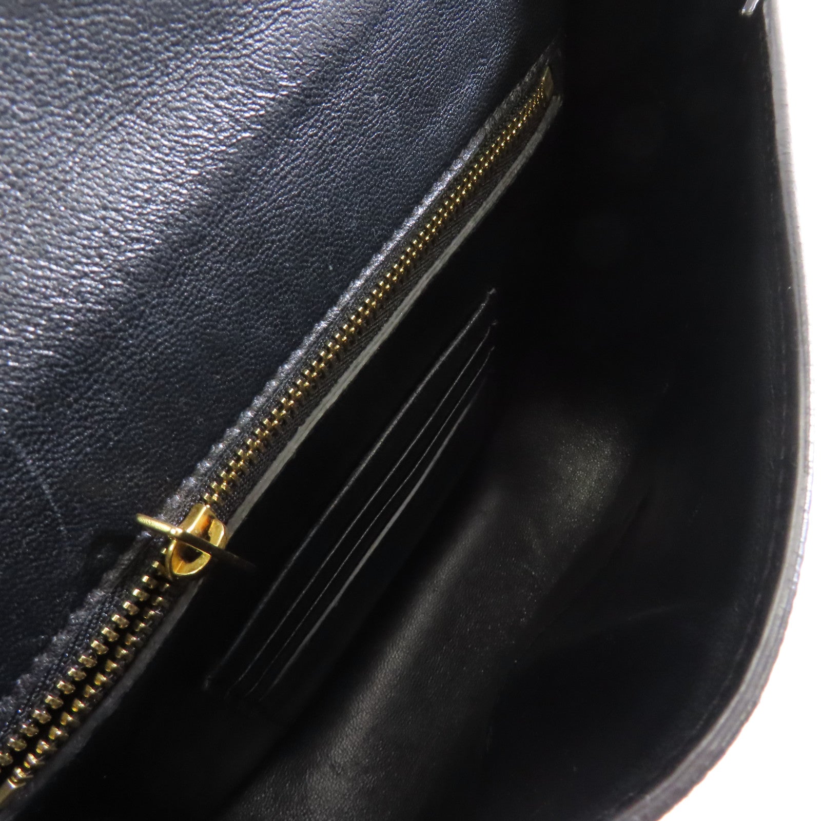 CELINE 牛皮皮革Trotteur金扣肩背袋黑色