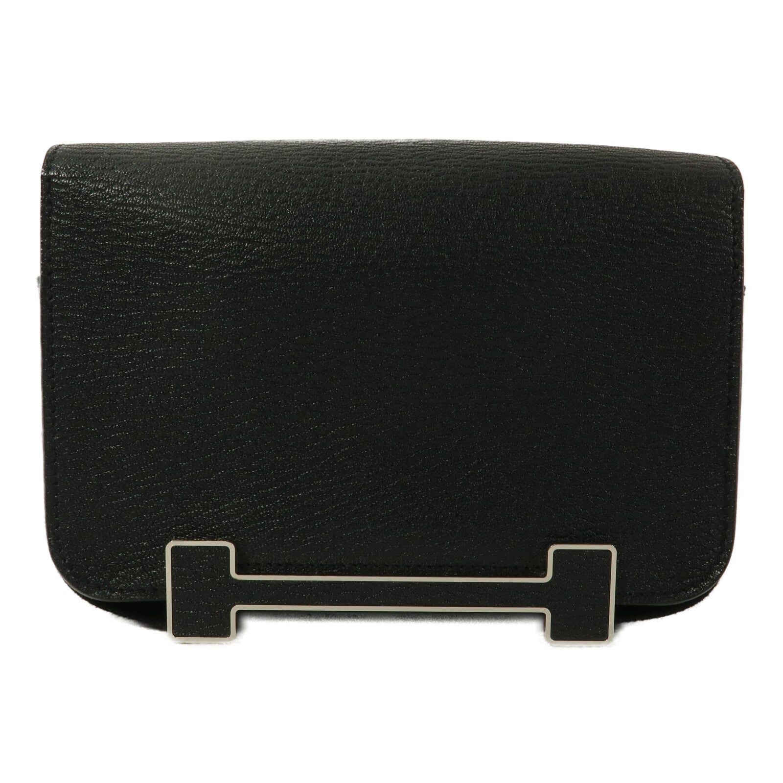 HERMES Chevre皮革Geta肩背袋Noir
