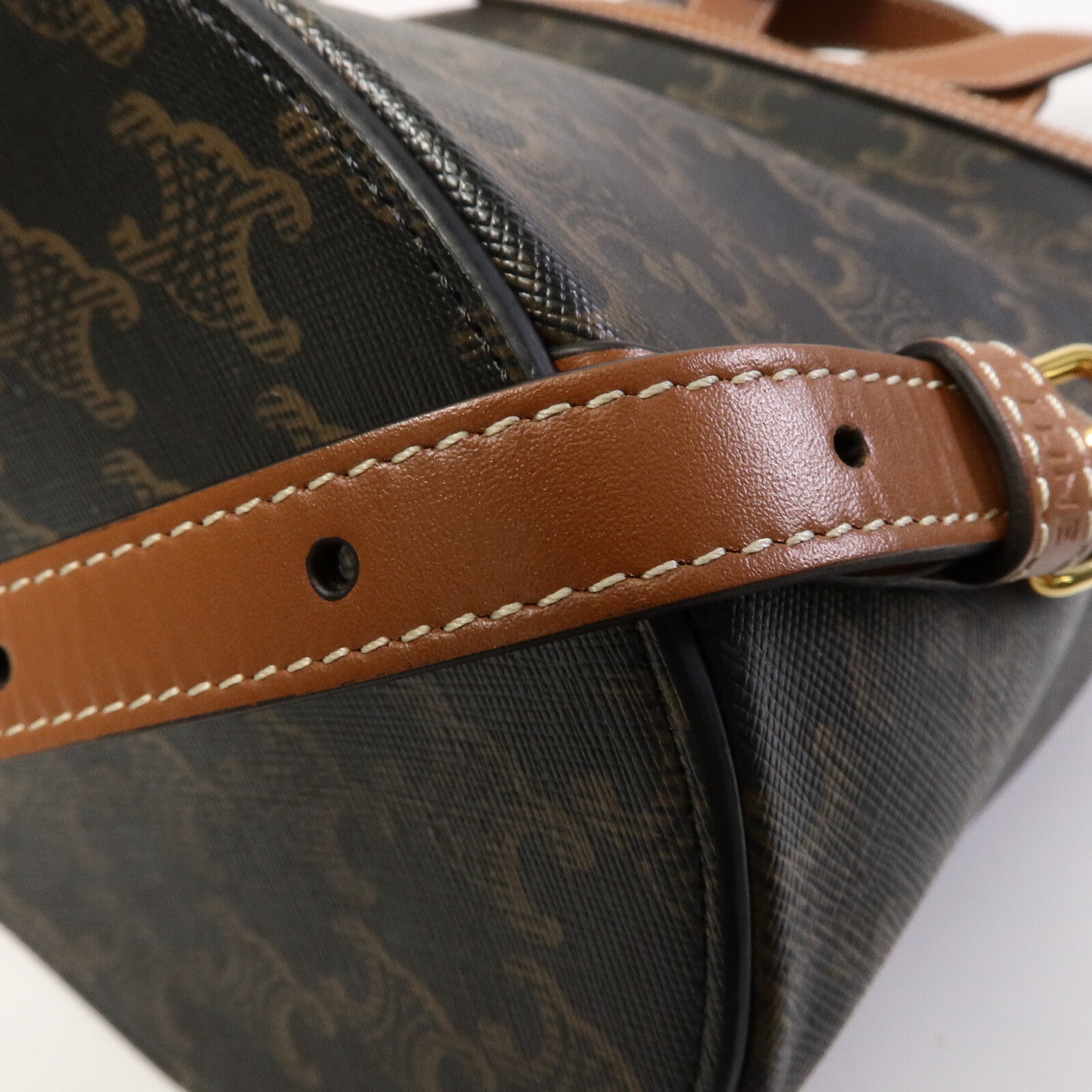 CELINE 塗層帆布Bonnie Triomphe Backpack背包