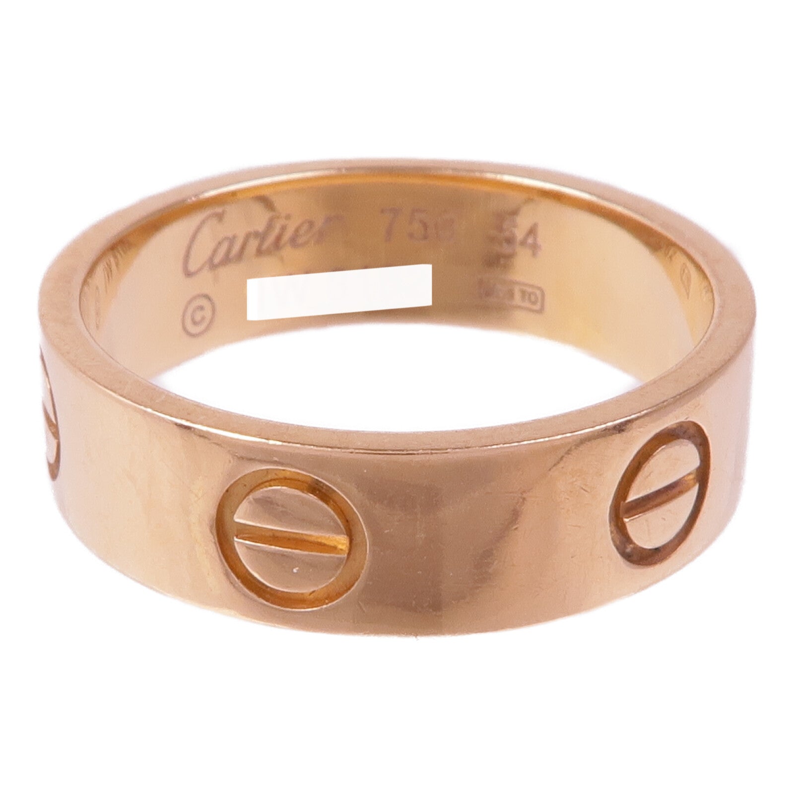 CARTIER 18K玫瑰金Love Ring戒指Cartier#54/US#6.75