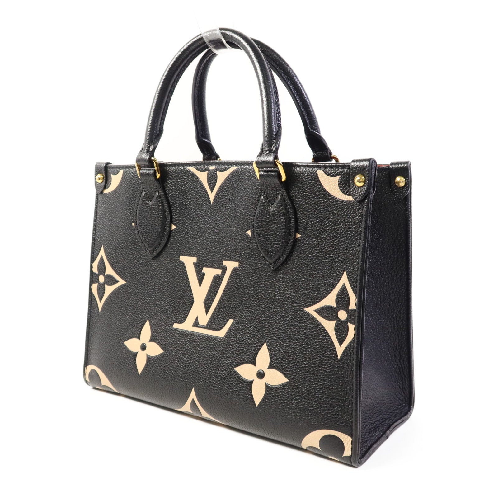 LOUIS VUITTON Monogram Empreinte On The Go PM金扣手挽肩背兩用袋