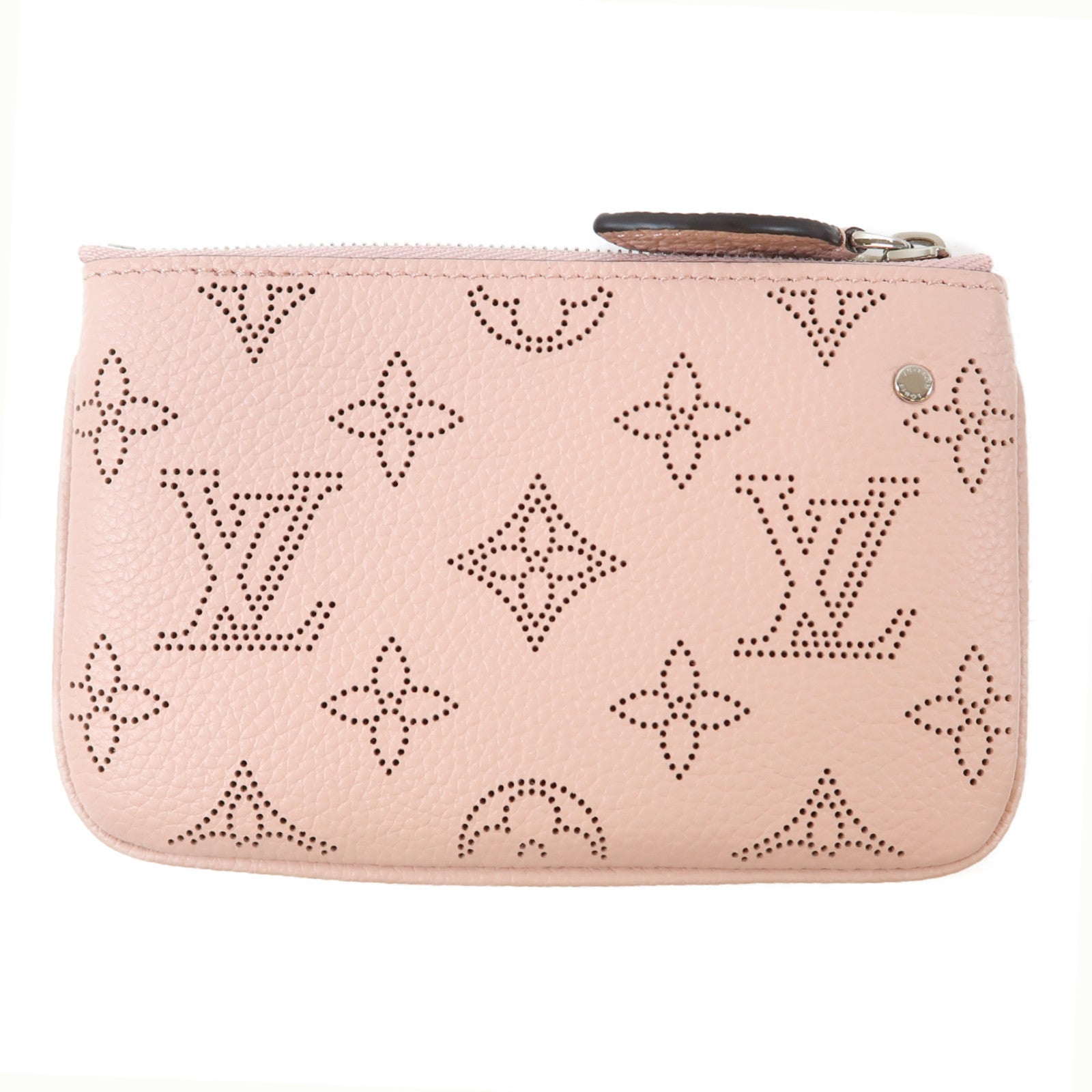 LOUIS VUITTON Monogram Mahina Key Pouch銀扣零錢包粉紅色
