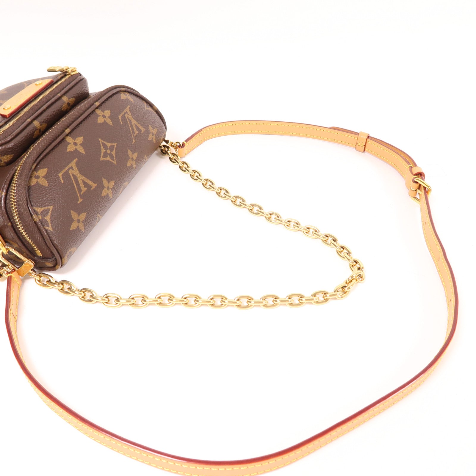 LOUIS VUITTON Monogram Mini Bumbag金扣手挽肩背兩用袋啡色