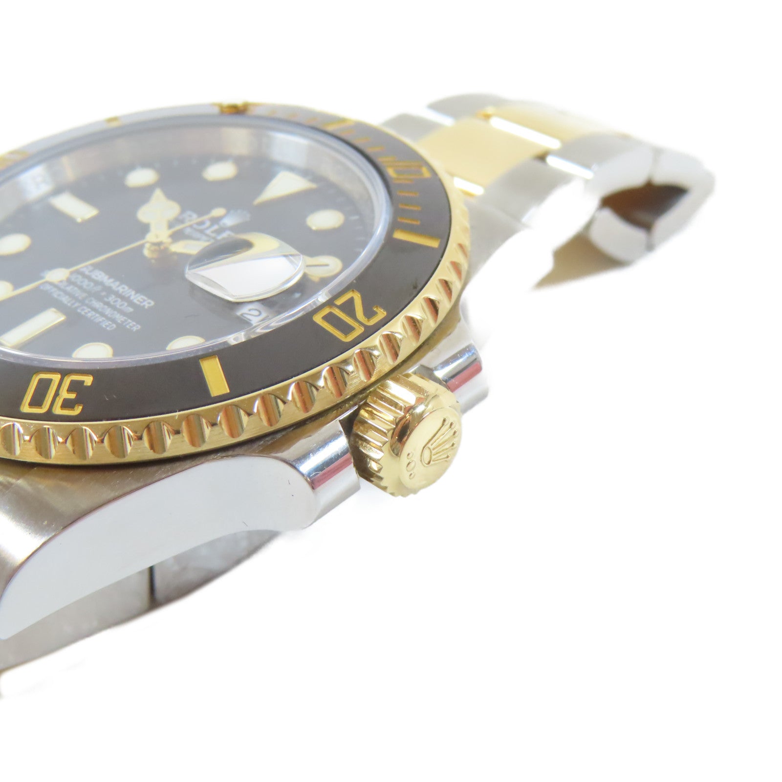 ROLEX Submarinar Date 18K黃金/不鏽鋼手錶自動機芯黑色