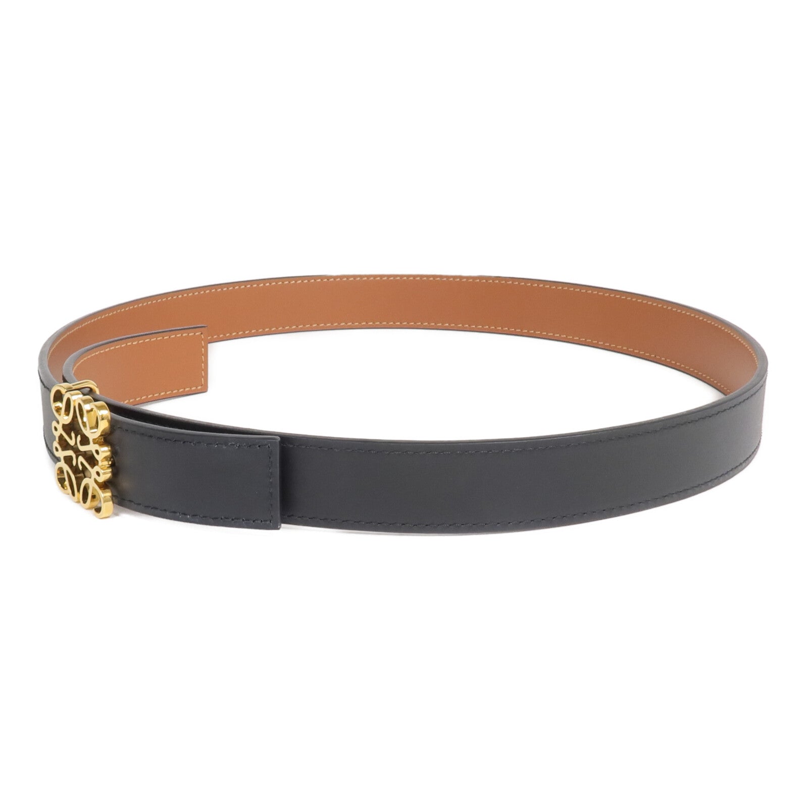 LOEWE 牛皮皮革Belt金扣皮帶