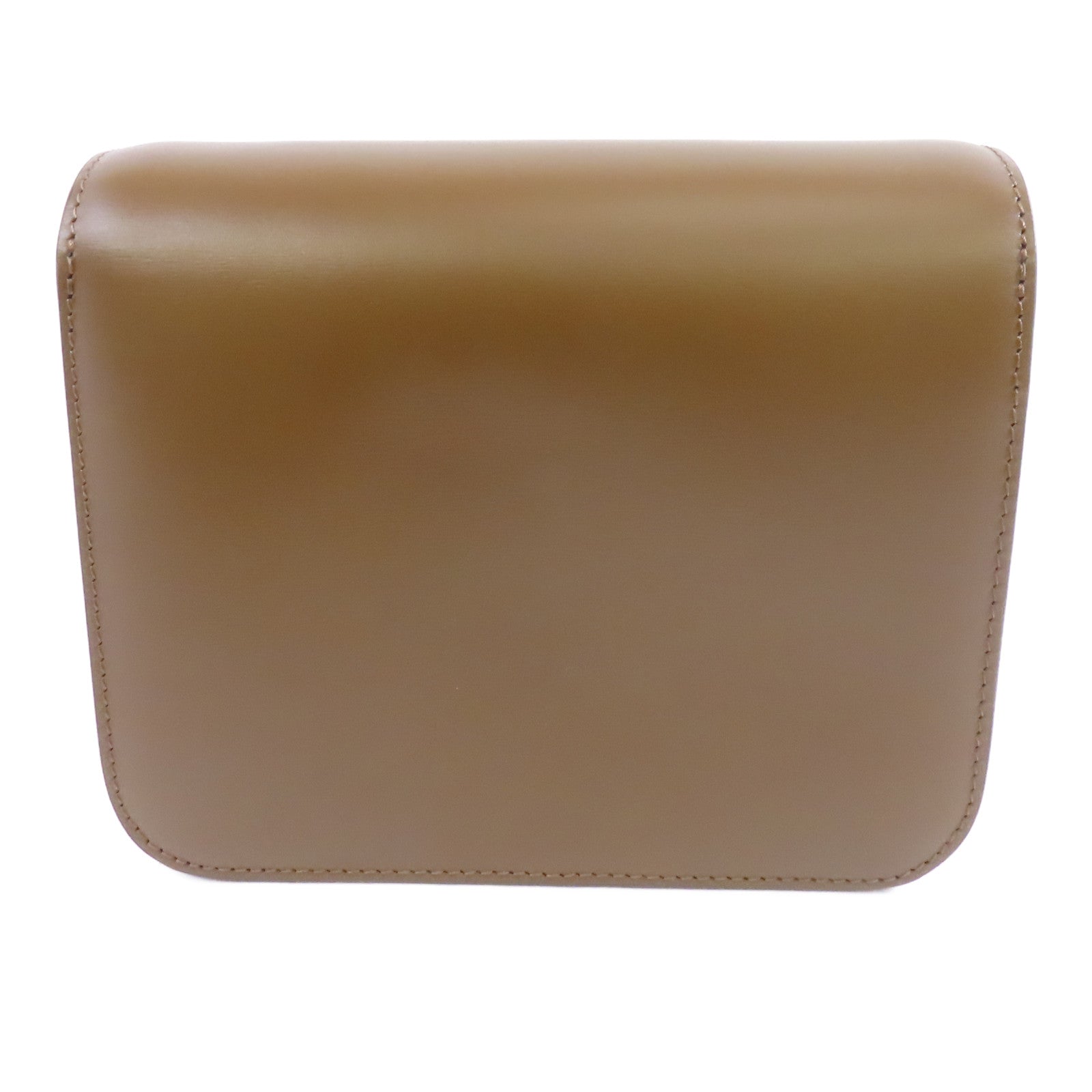 CELINE 牛皮皮革Mini Classic Box金扣肩背袋啡色