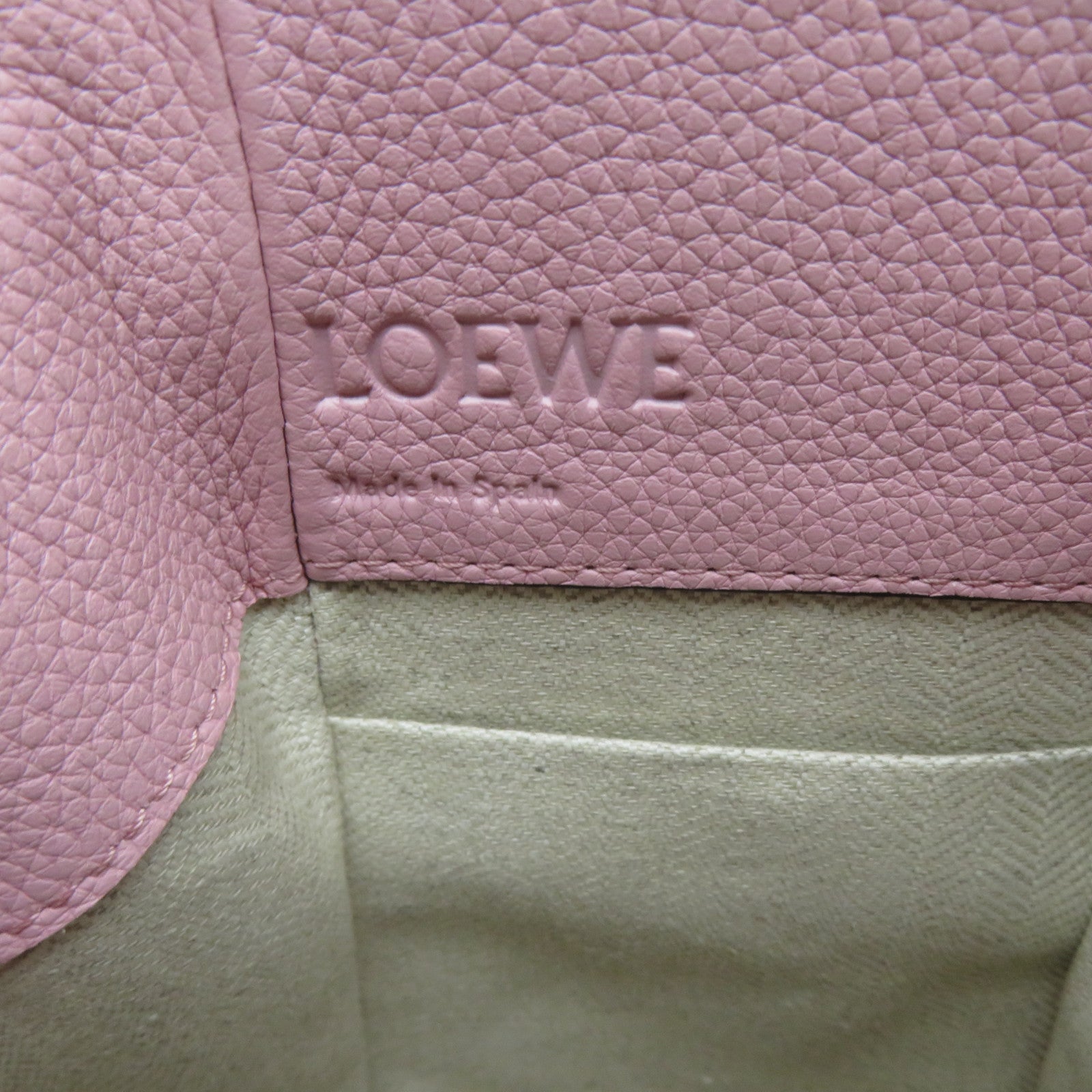 LOEWE 【激減優惠】牛皮皮革Hammock Mini銀扣手挽肩背兩用袋粉紅色