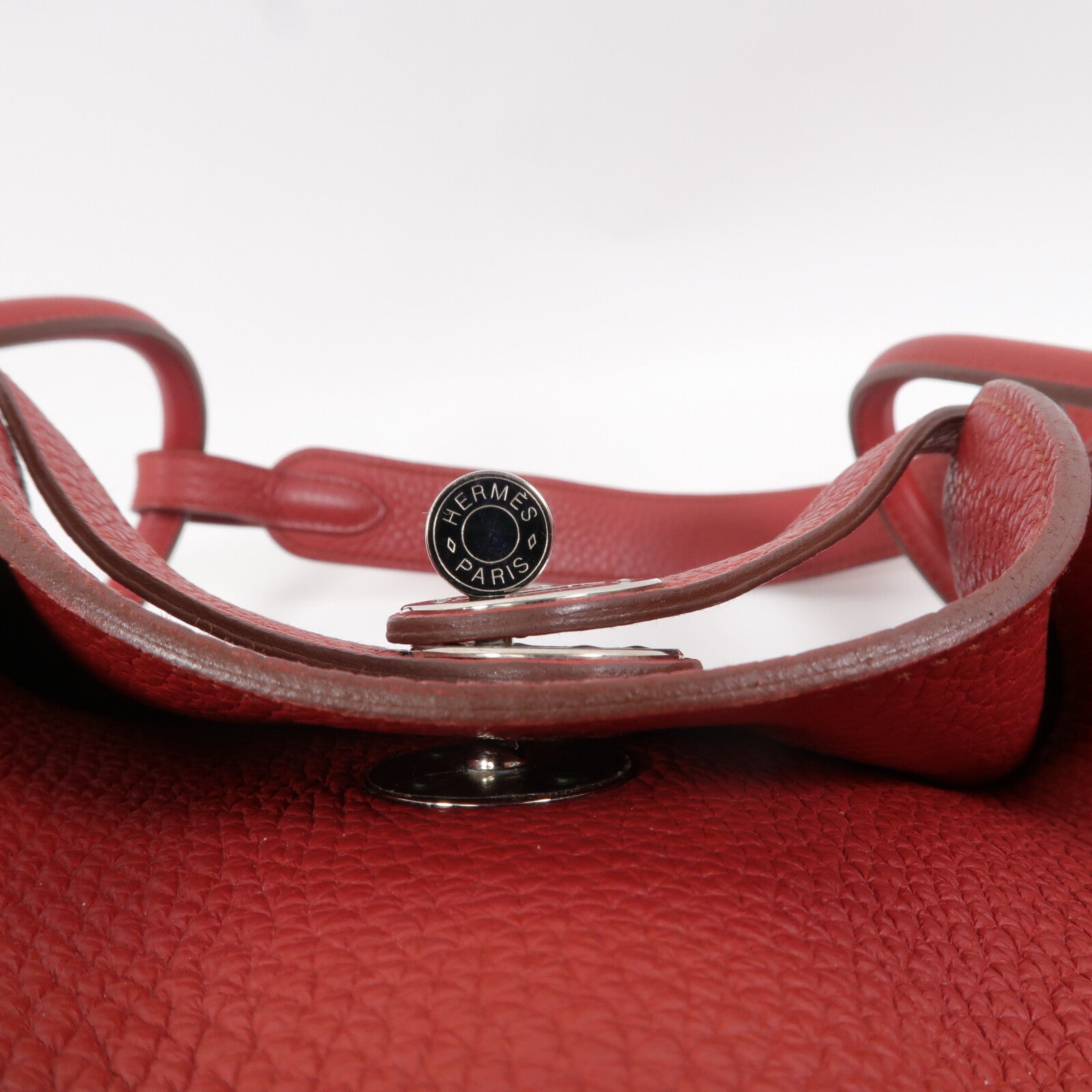 HERMES Togo皮革Lindy 30手挽肩背兩用袋Rouge Garance