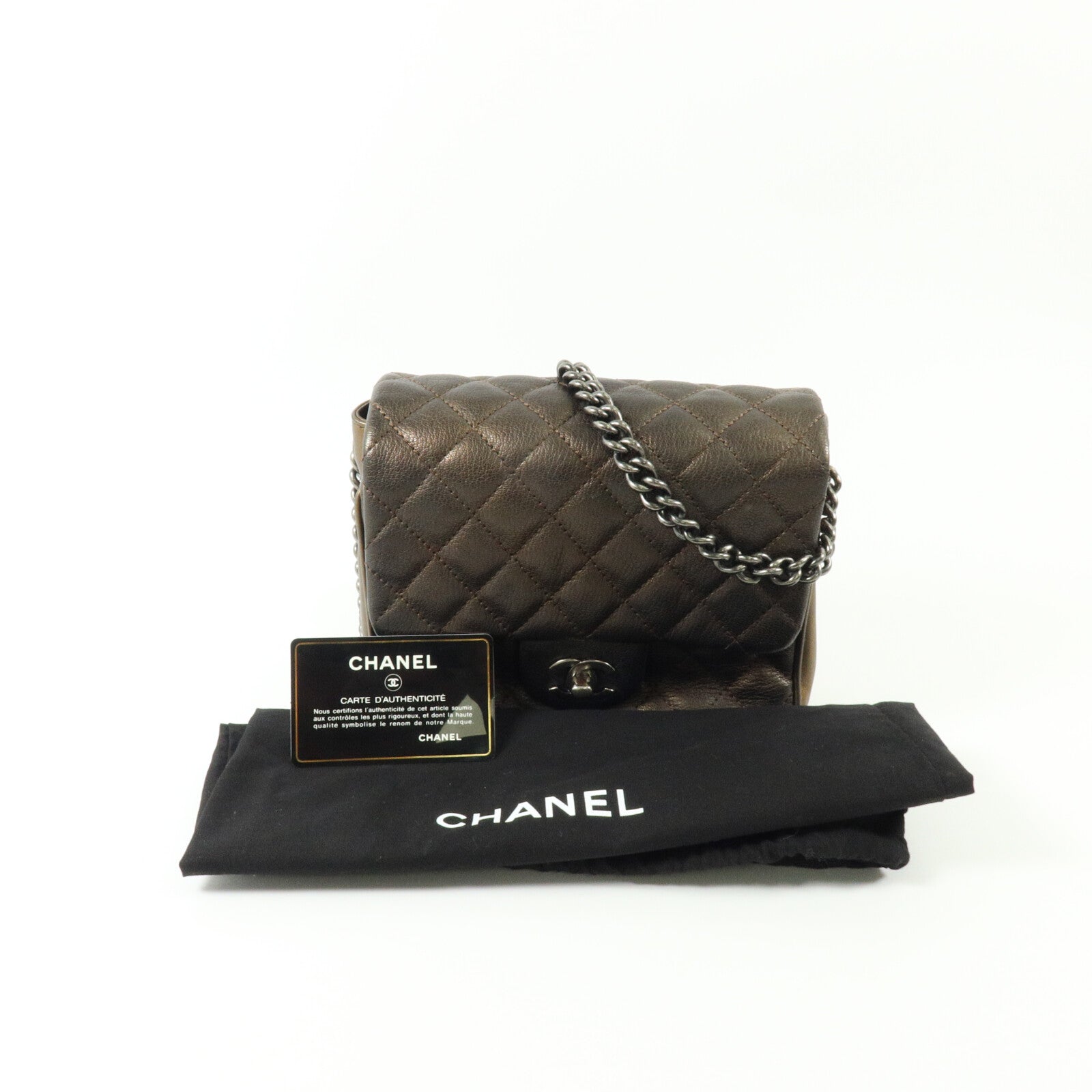 CHANEL 牛皮皮革Shoulder Bag鏈帶肩背袋