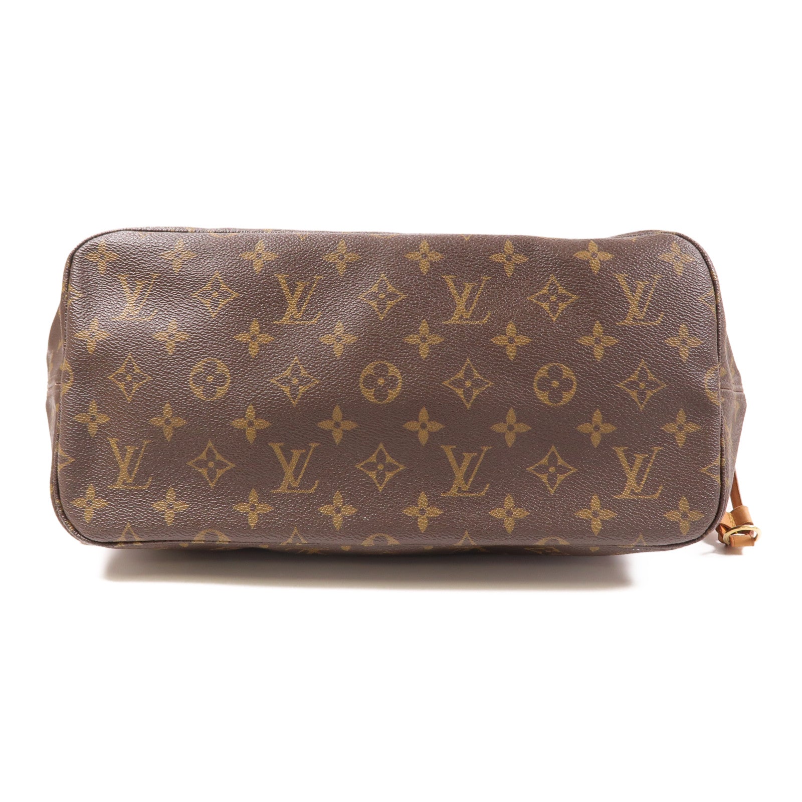 LOUIS VUITTON Monogram Neverfull MM金扣手挽袋