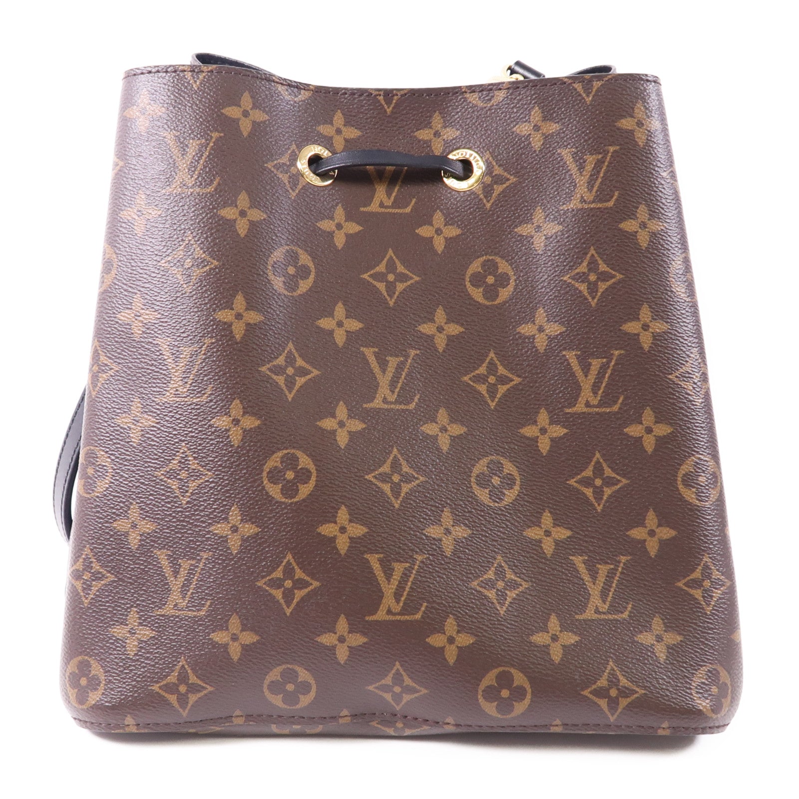 LOUIS VUITTON Monogram Neo Noe MM金扣肩背袋棕色