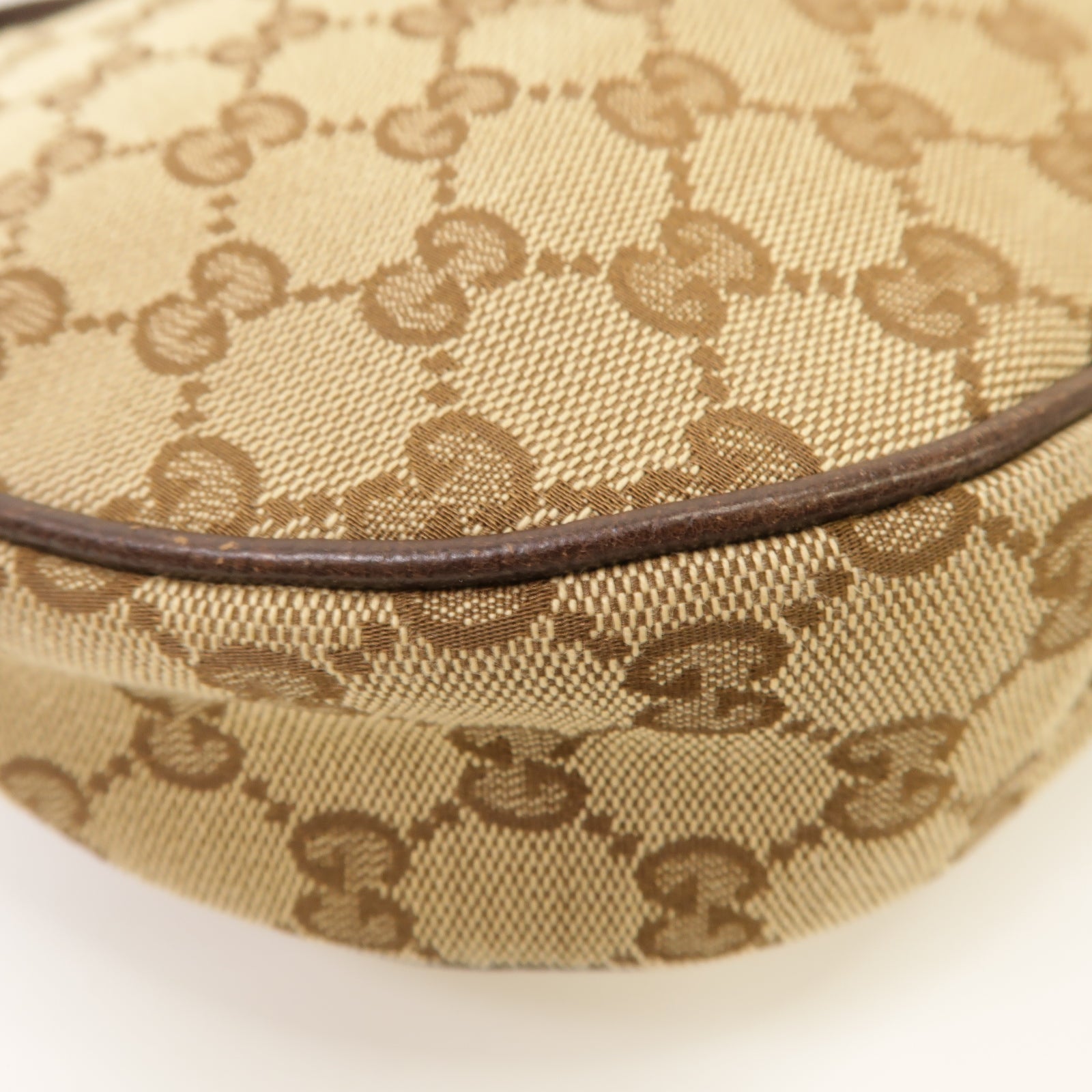 GUCCI 帆布Shoulder Bag銀扣肩背袋啡色