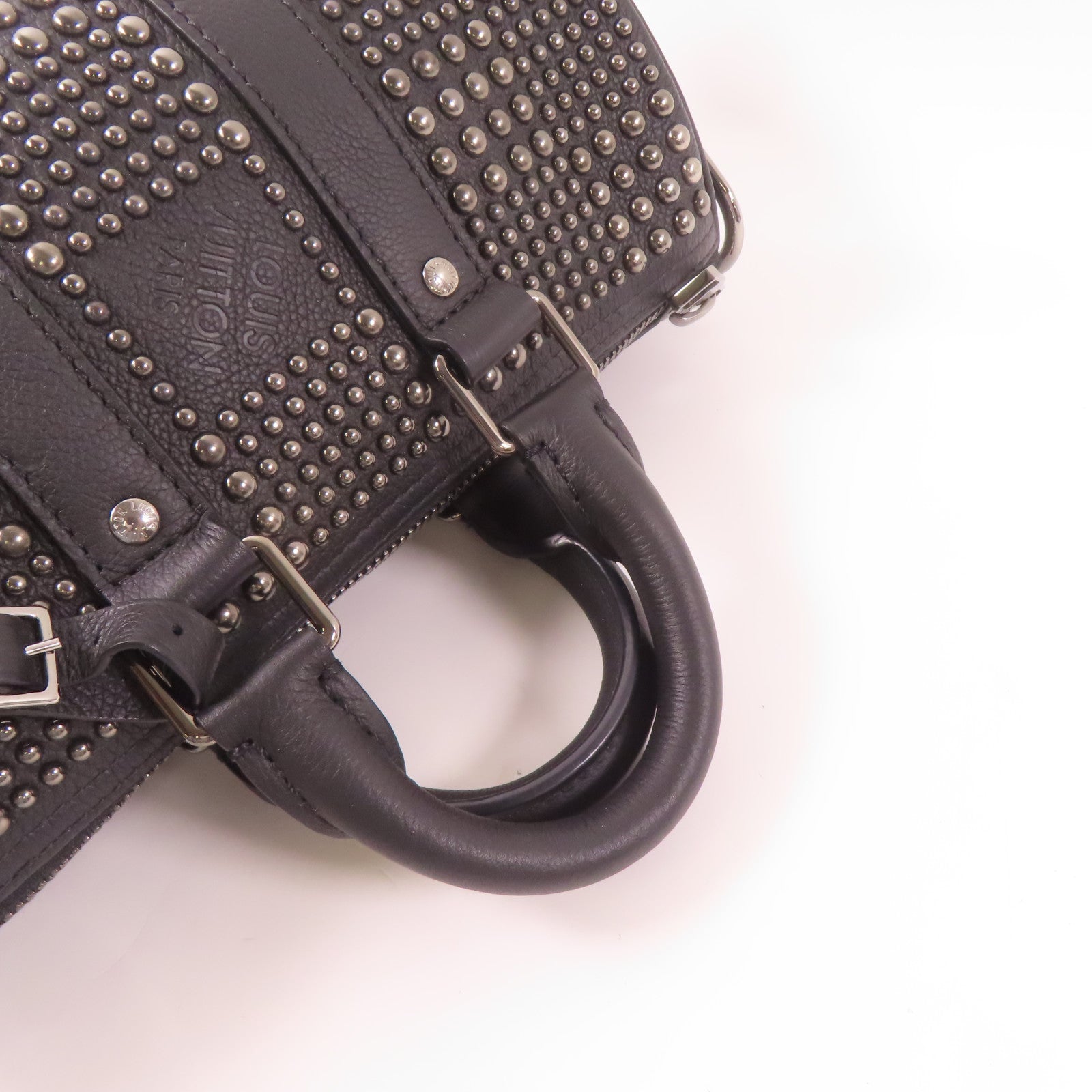 LOUIS VUITTON【激減優惠】 牛皮皮革Keepall Bandouliere 25手挽肩背兩用袋黑色