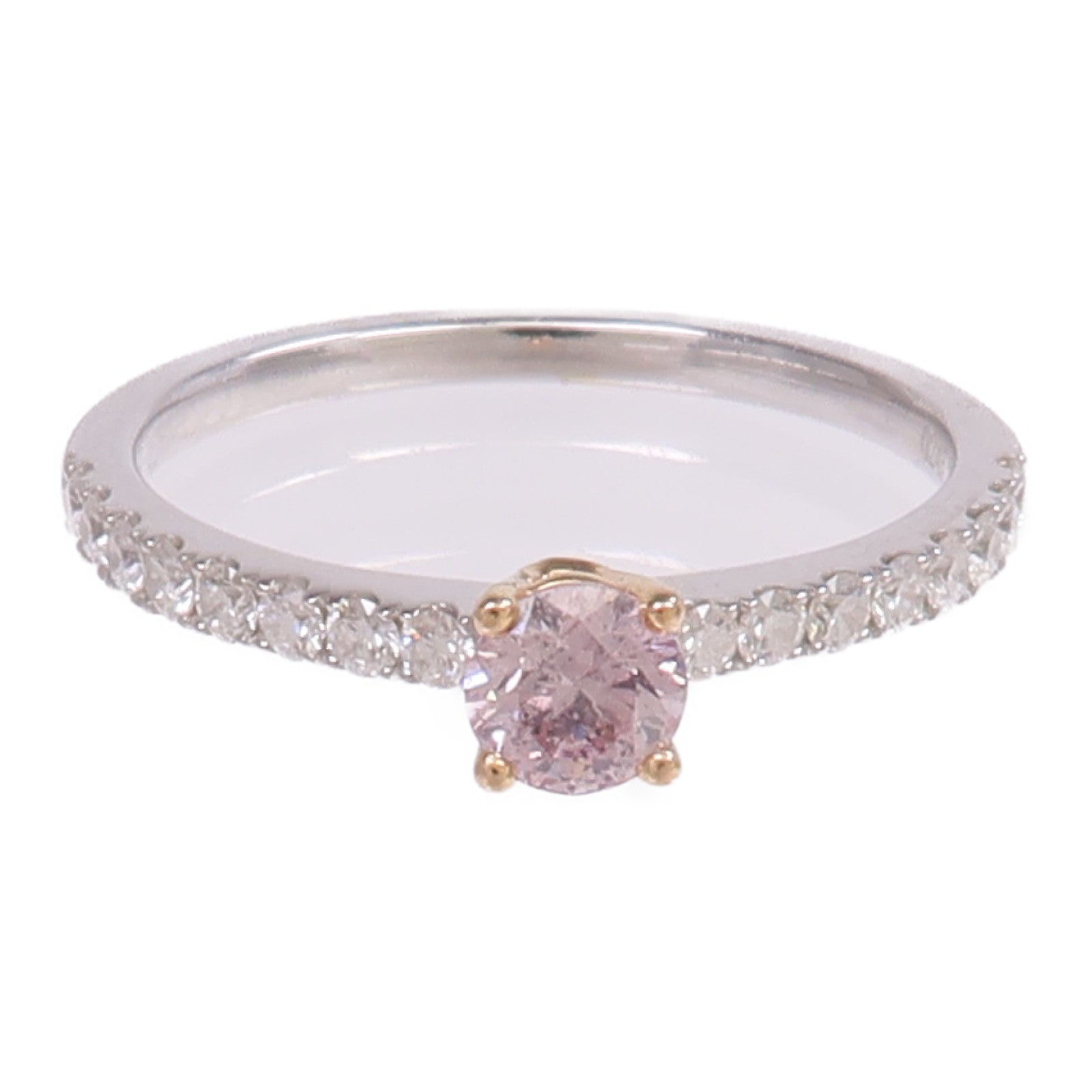JEWELRY 18K白金/玫瑰金Color Diamond Ring鑽石戒指US#5.5