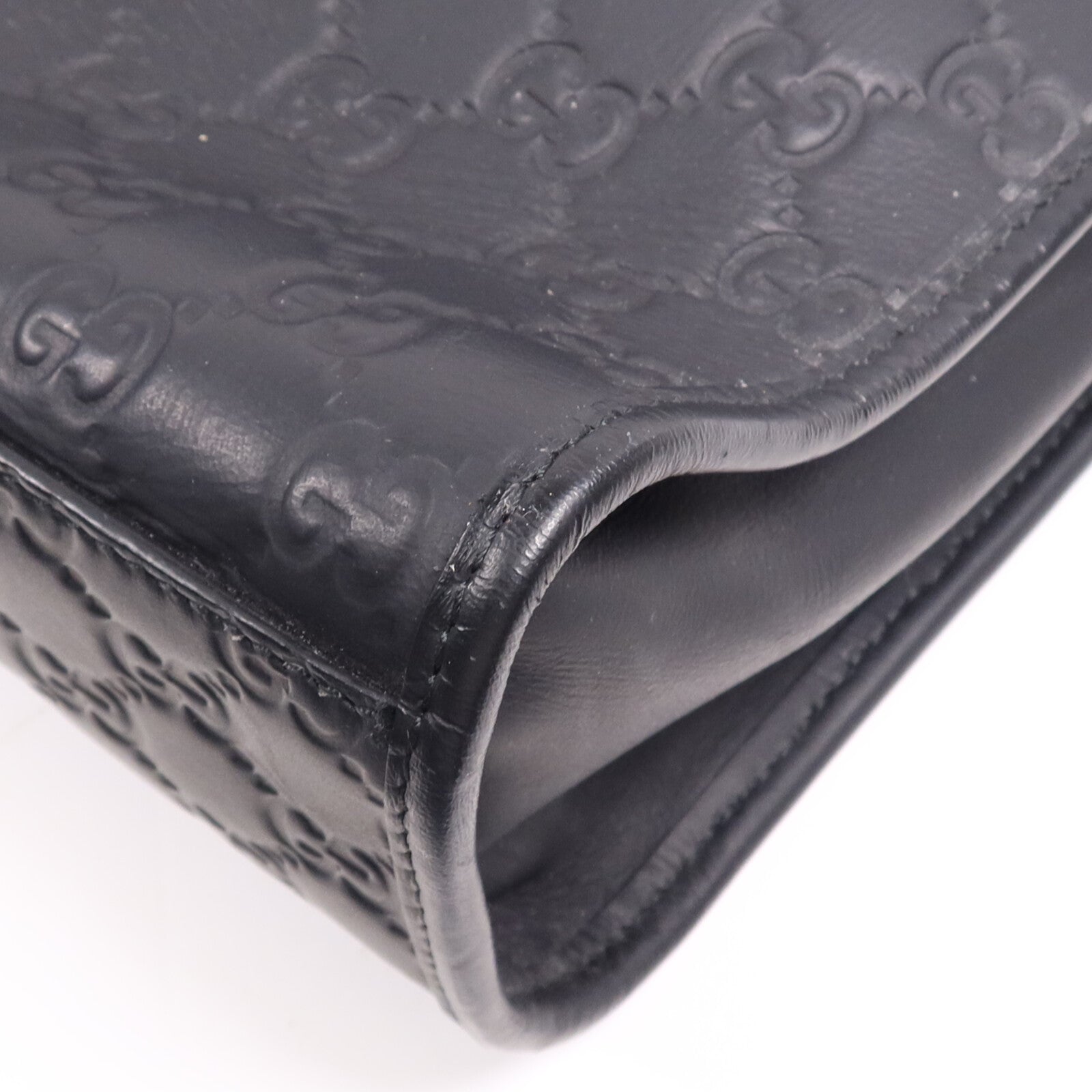 GUCCI 牛皮皮革Hand Bag銀扣手挽袋